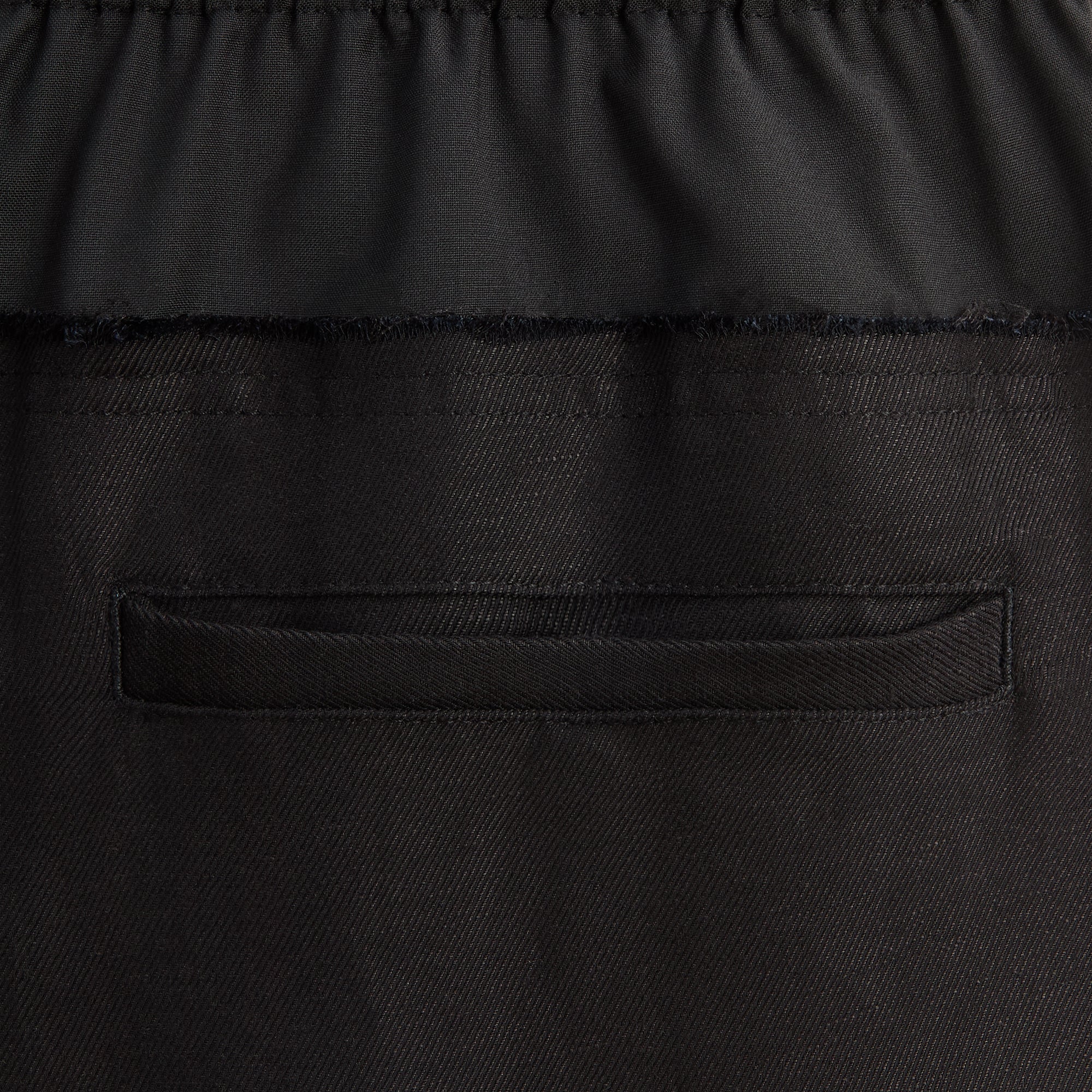 &Kin Linen Viscose Twill Emil Pant - Black - Image 4