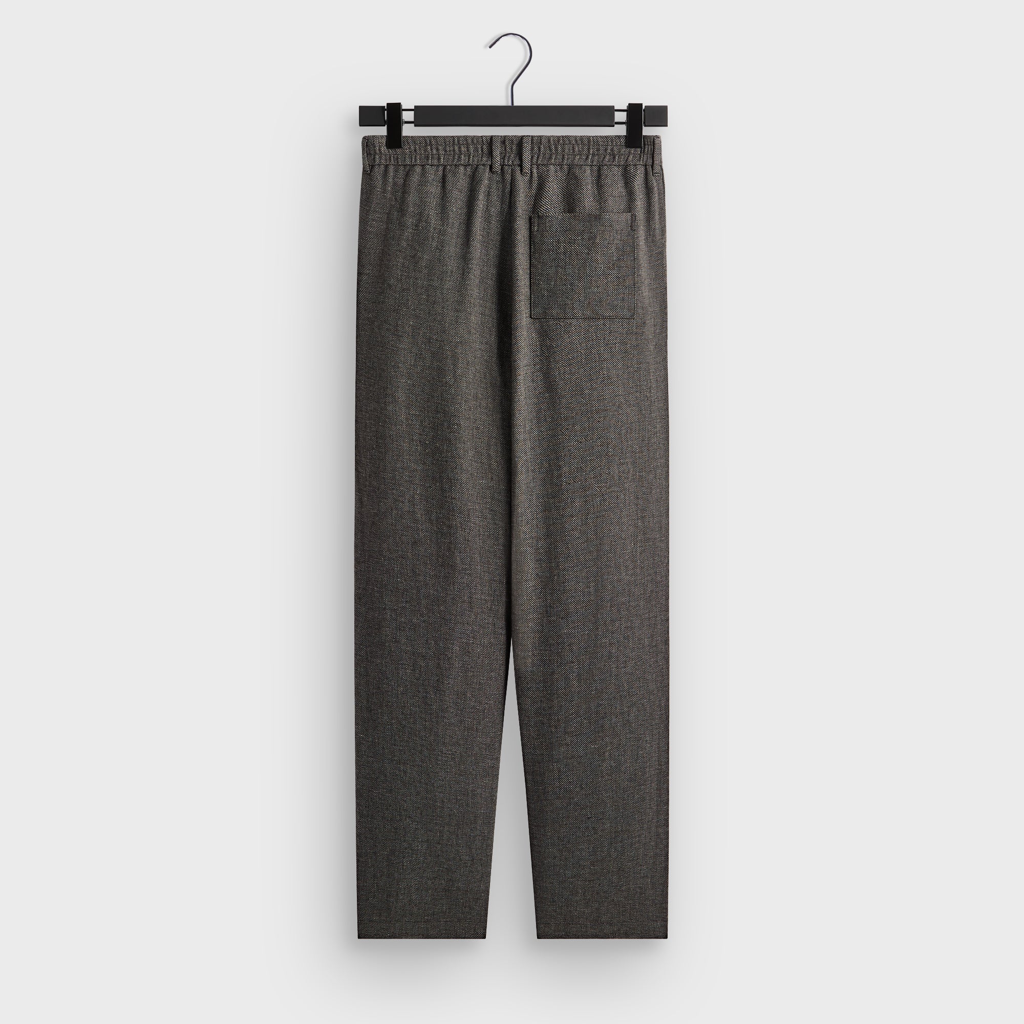 &Kin Textured Linen Flax Brynn Pleated Pant  - Black Melange - PH - Image 3