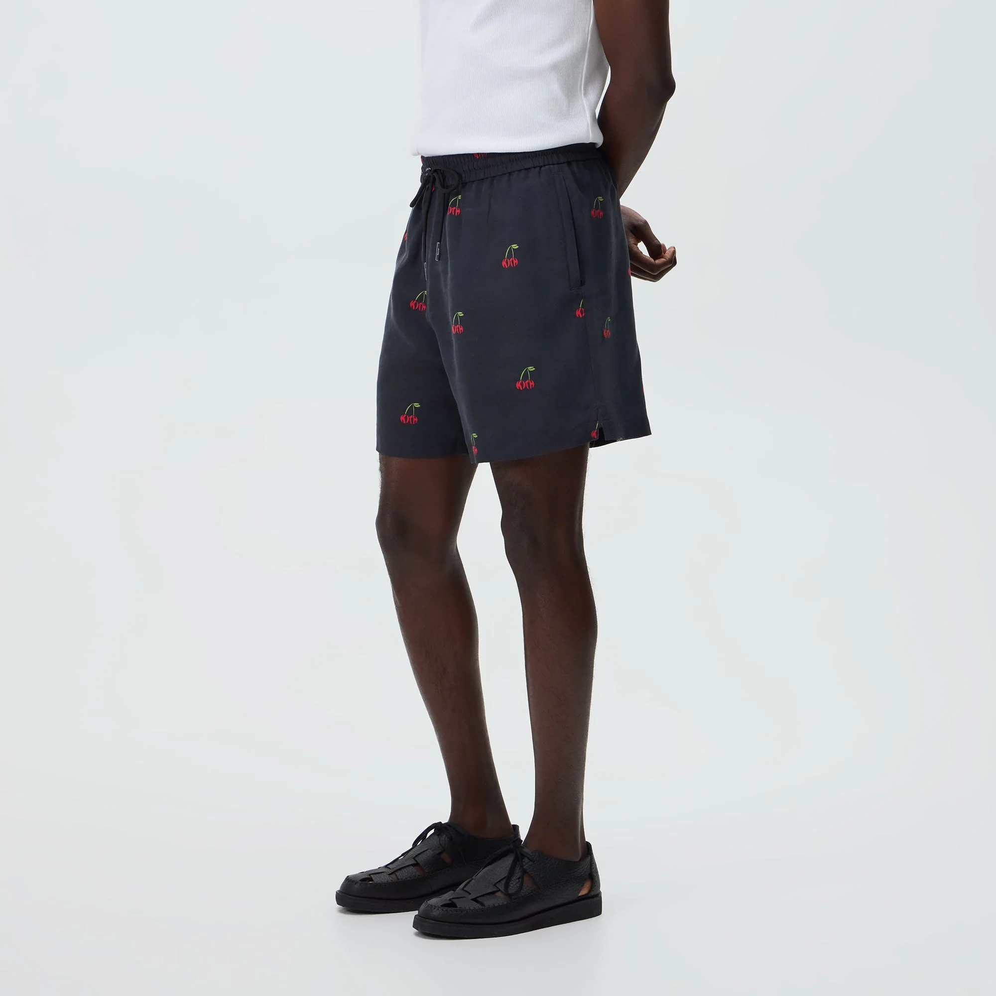 Kith Printed Cherry Cupro Linen Active Short - Black - Image 2
