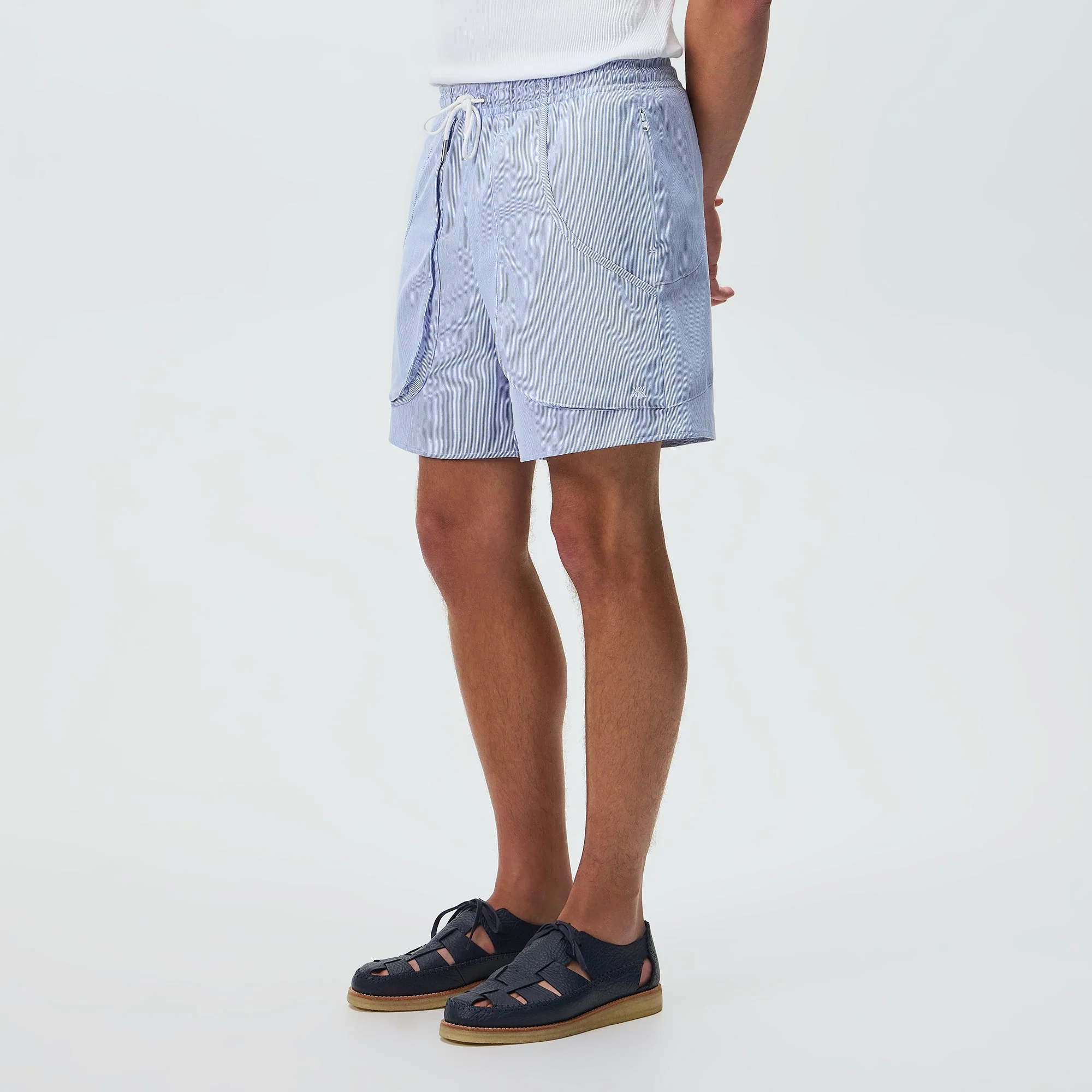 Kith Textured Microstripe Fowler Short - Marina - Image 2