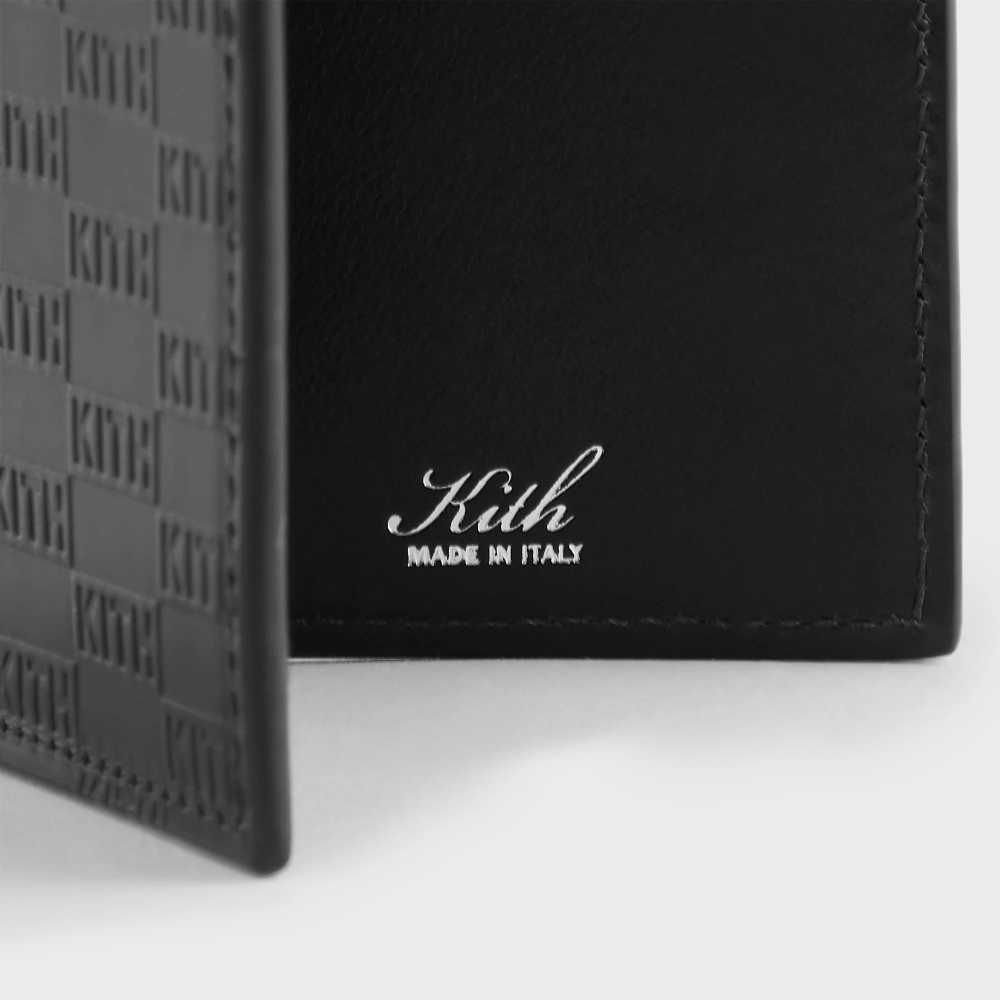Kith Monogram Leather Bi-Fold Wallet - Black - Image 3