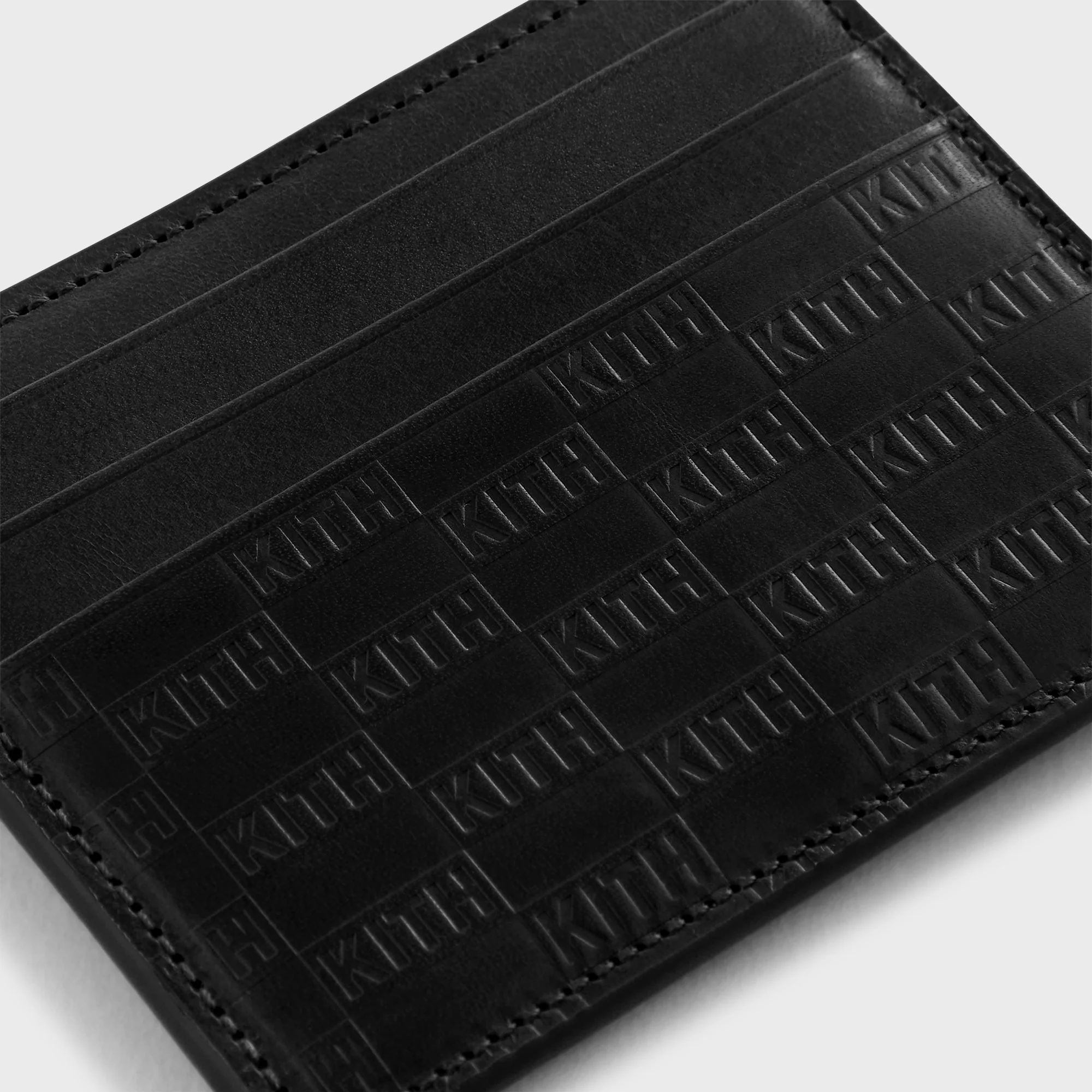 Kith Monogram Leather Card Holder - Black - Image 3