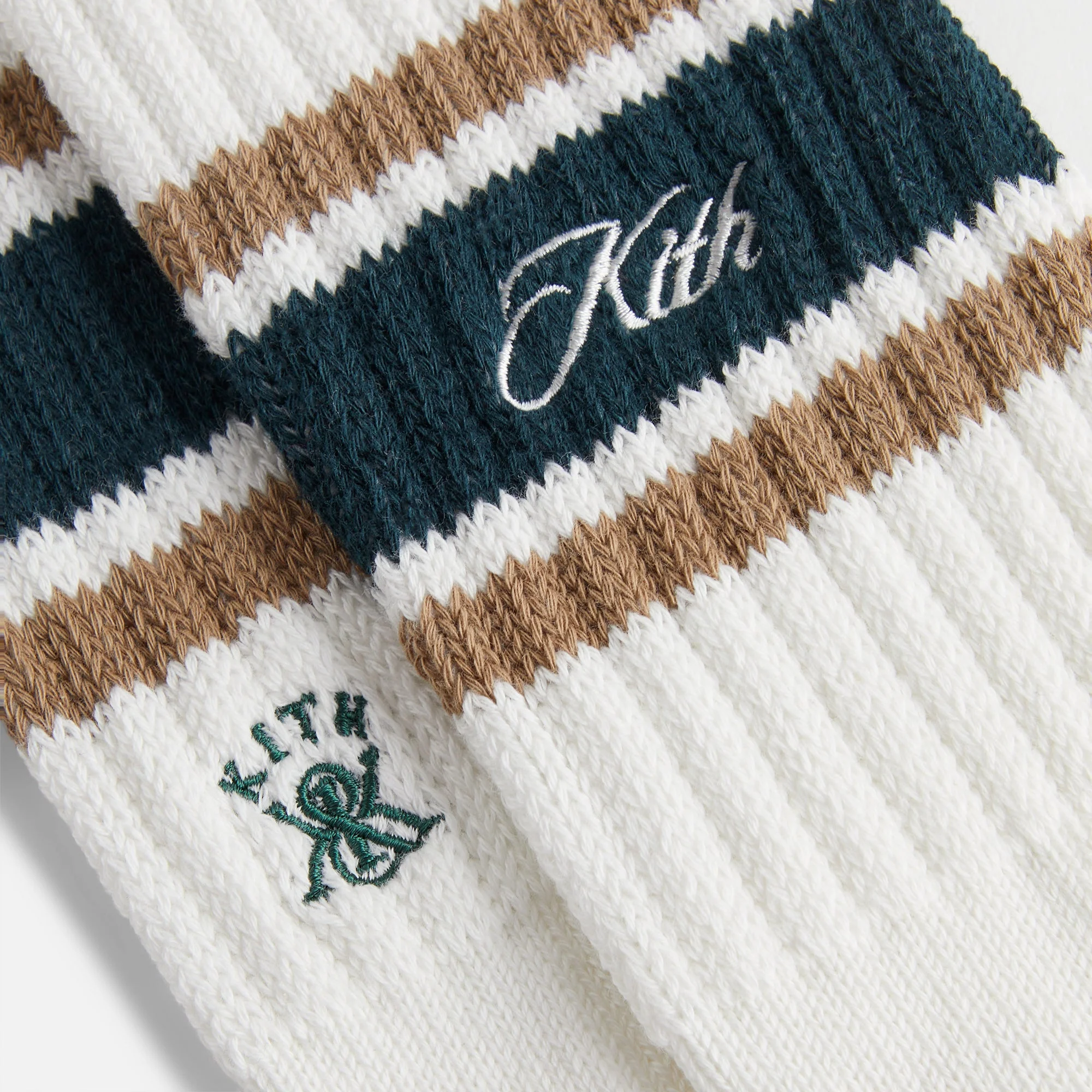 Kith Striped Chunky Crew Socks - Stadium - Image 3