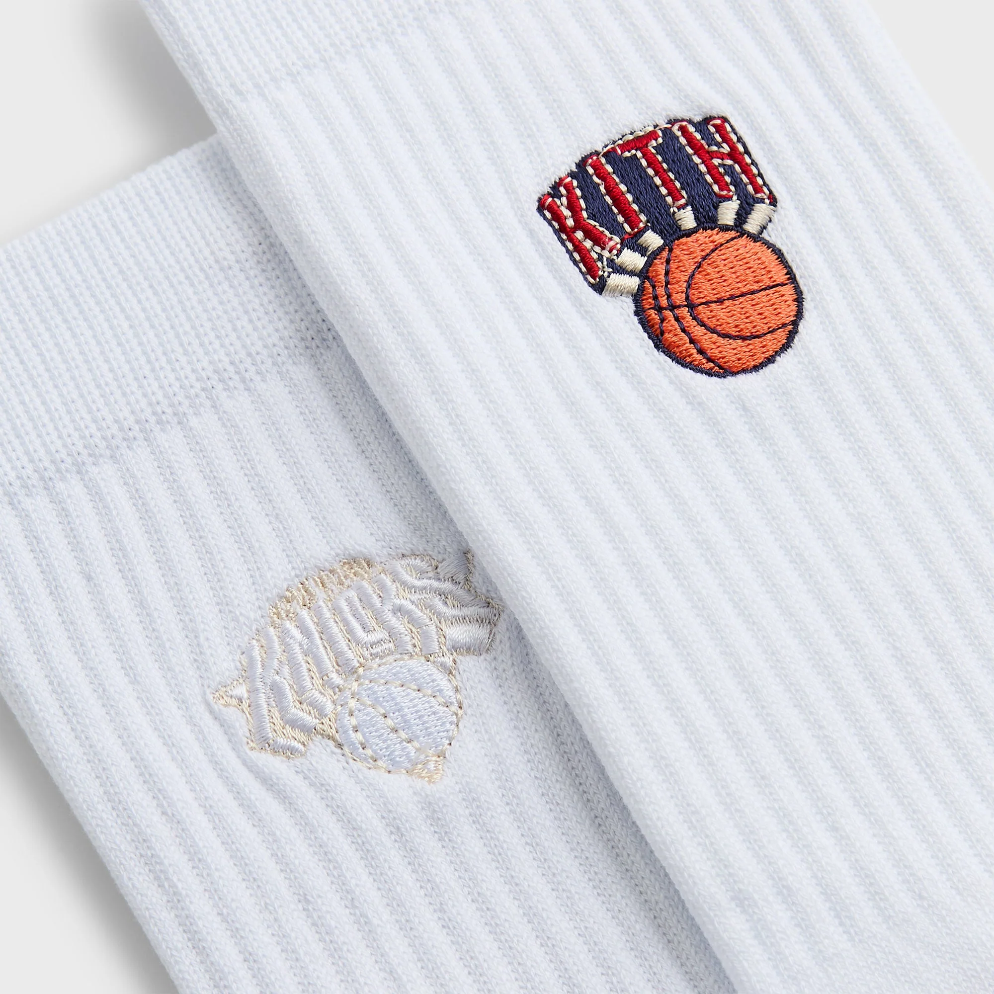 Kith for the New York Knicks Retro Logo Socks - White - Image 3