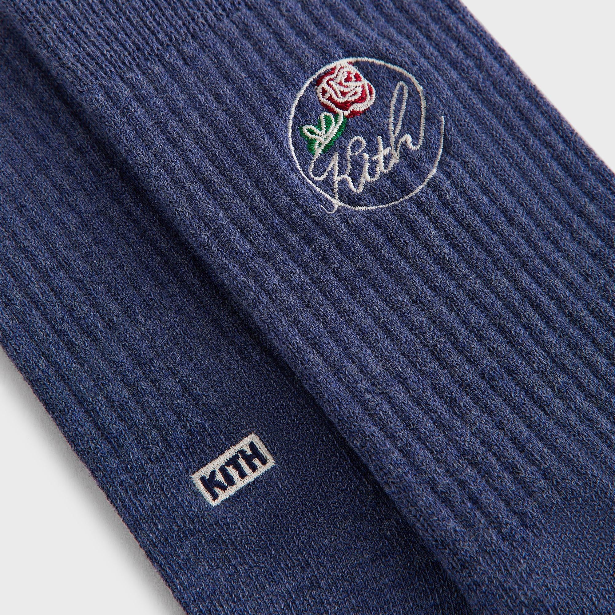 Kith Rose Script Cotton Crew Socks - Elevation Heather - Image 3