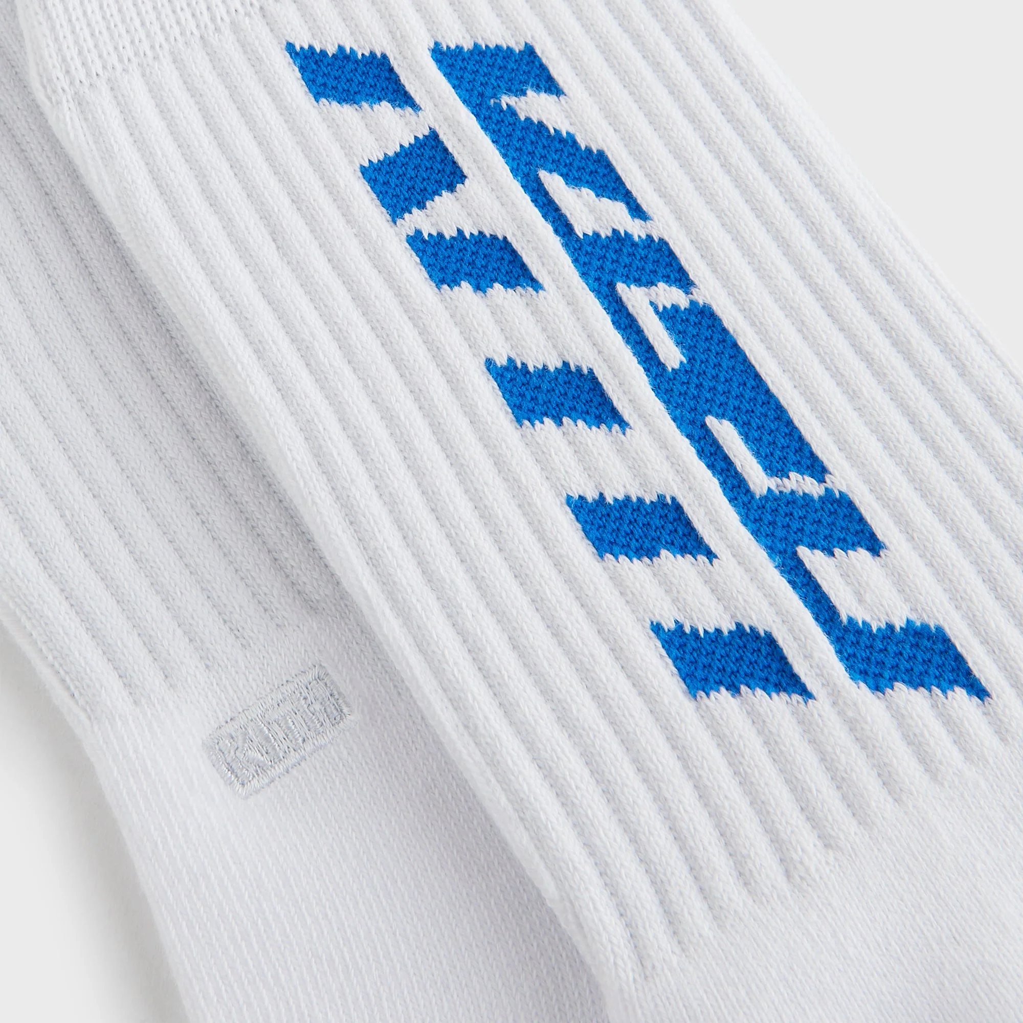 Kith Fast Logo Cotton Crew Socks - White - Image 3