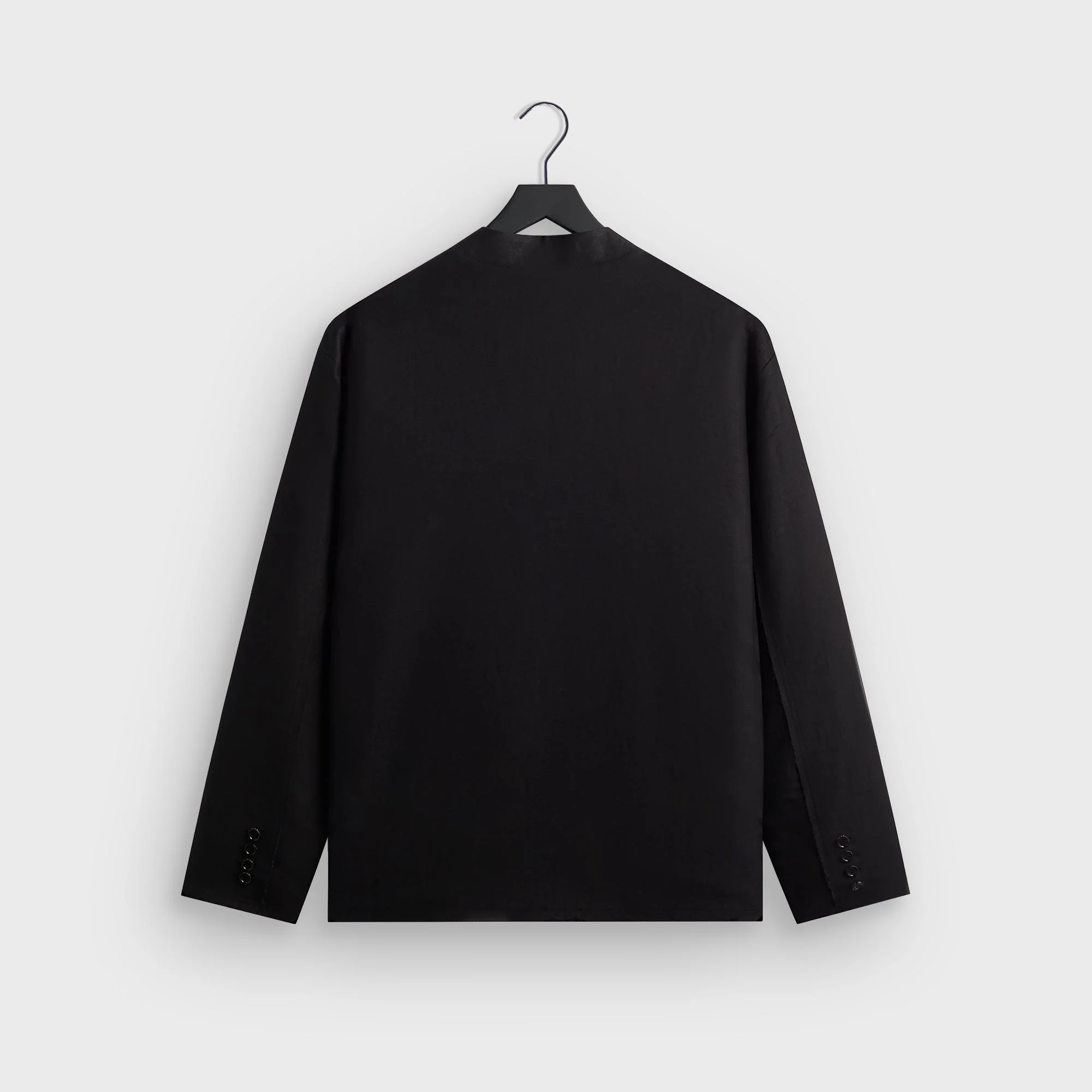 &Kin Long Sleeve Linen Viscose Twill Mathis Shirt - Black - Image 3