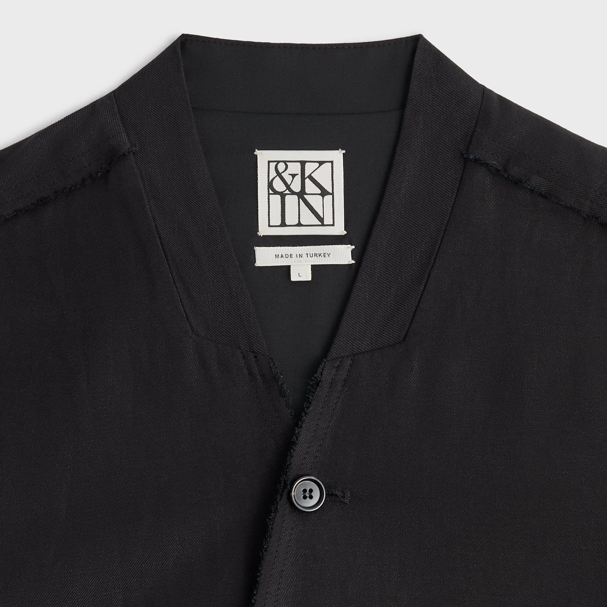 &Kin Long Sleeve Linen Viscose Twill Mathis Shirt - Black - PH - Image 4