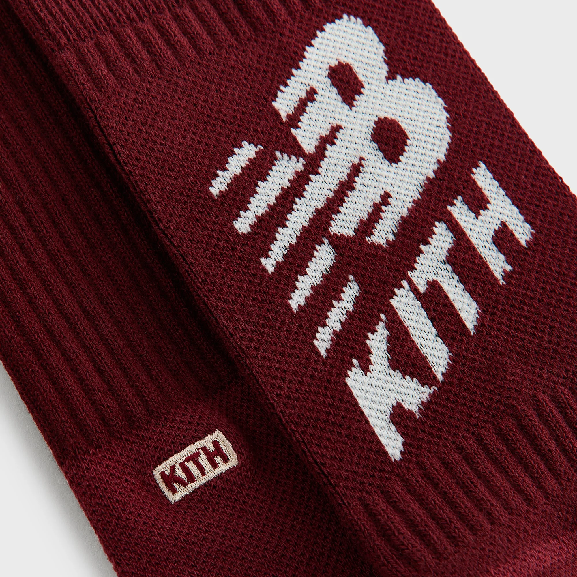 Kith & New Balance Big Logo Crew Socks - Biking Red - Image 3