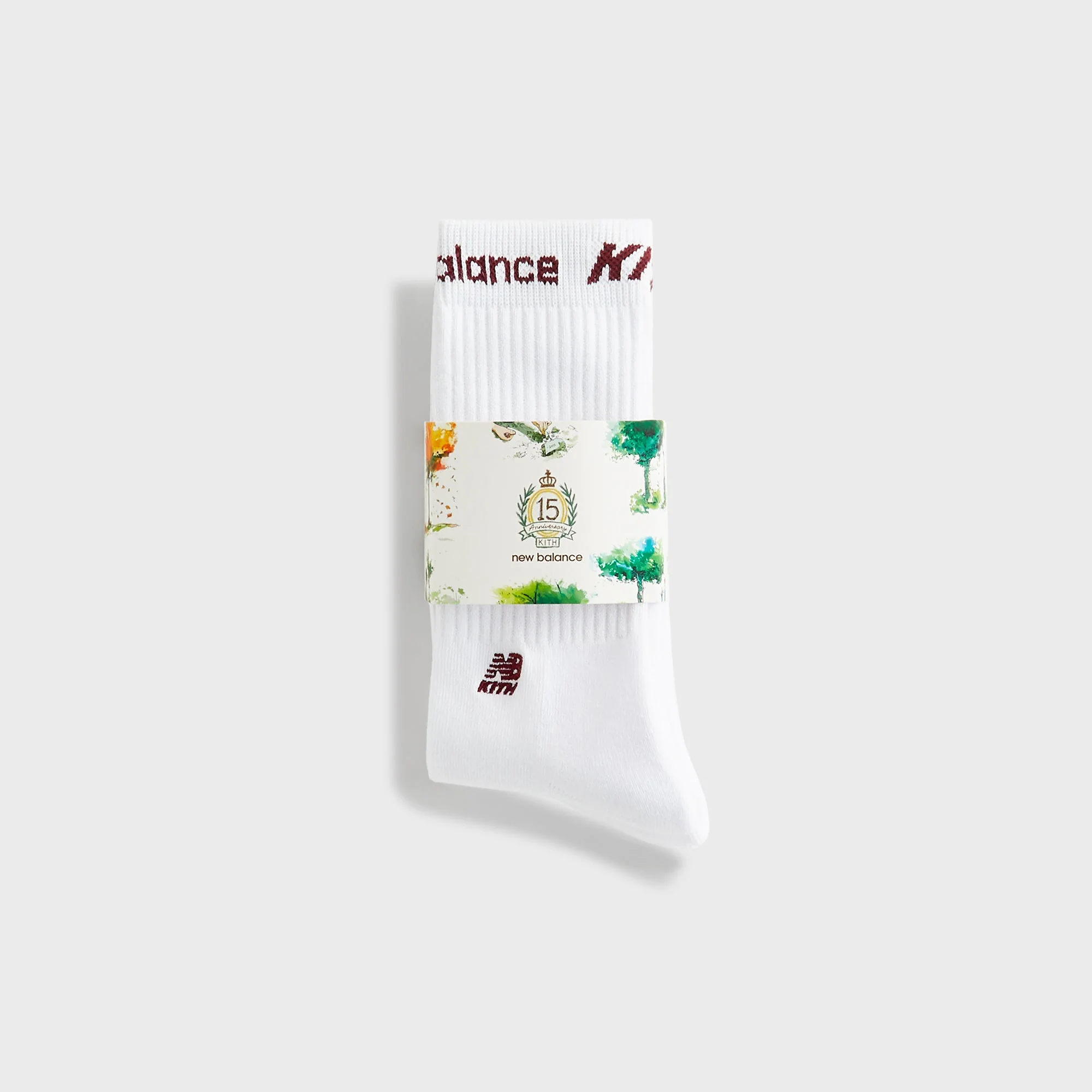 Kith & New Balance Contrast Cuff 3-Pack Crew Socks - White - Image 2