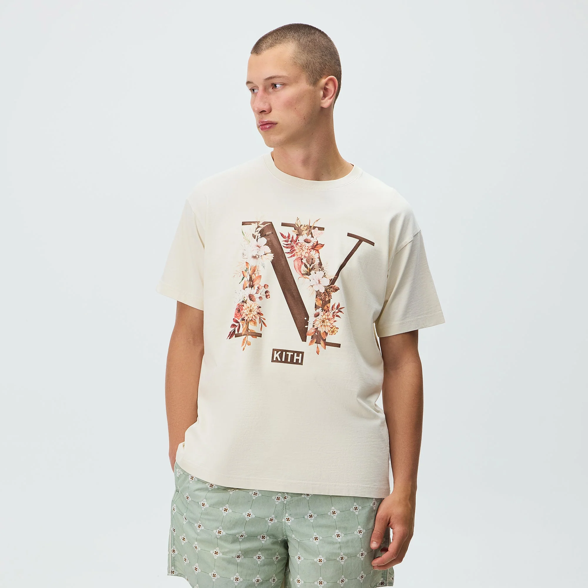 Kith Floral NY Tee - Sandrift - Image 2