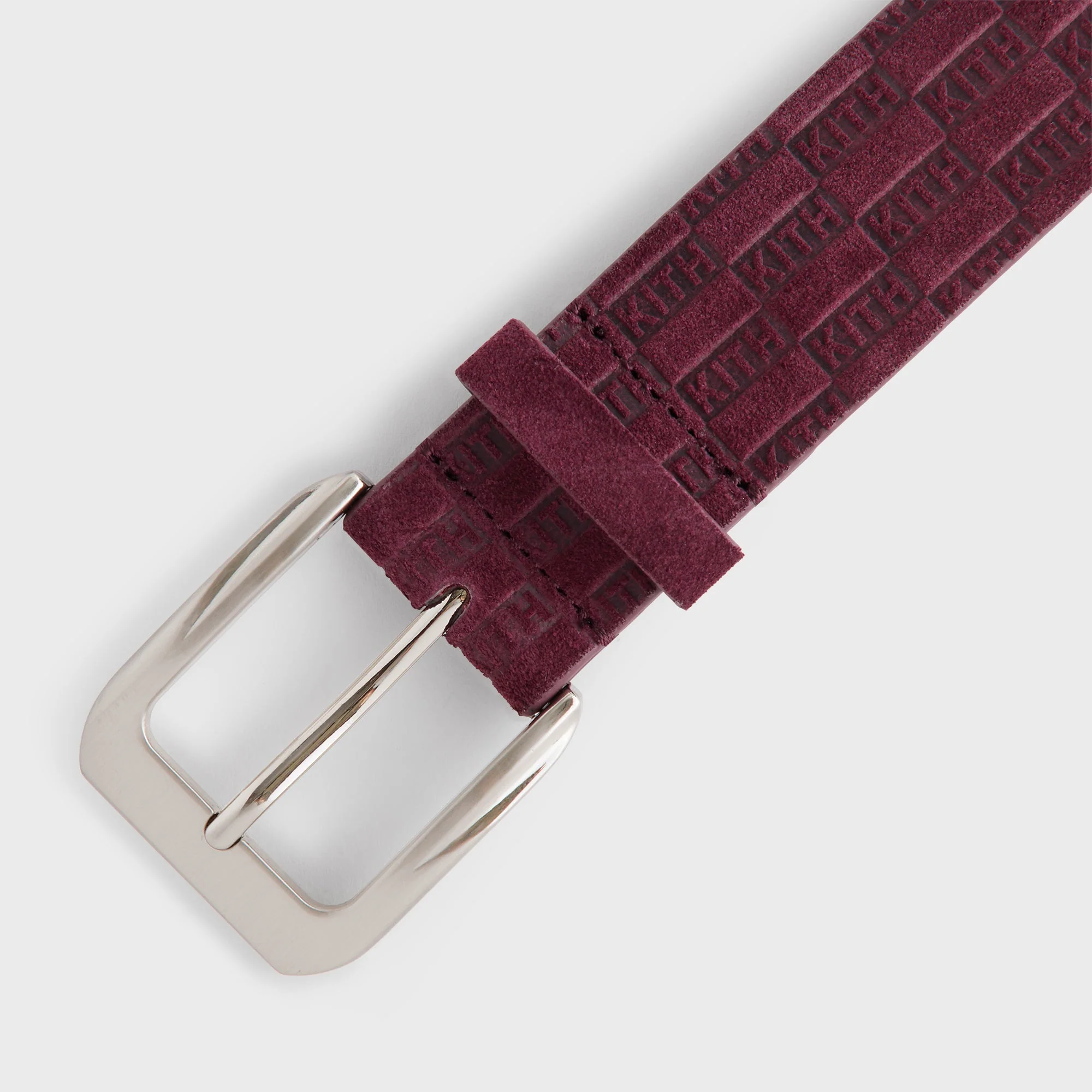Kith Monogram Suede Leather Belt - Magma - Image 2
