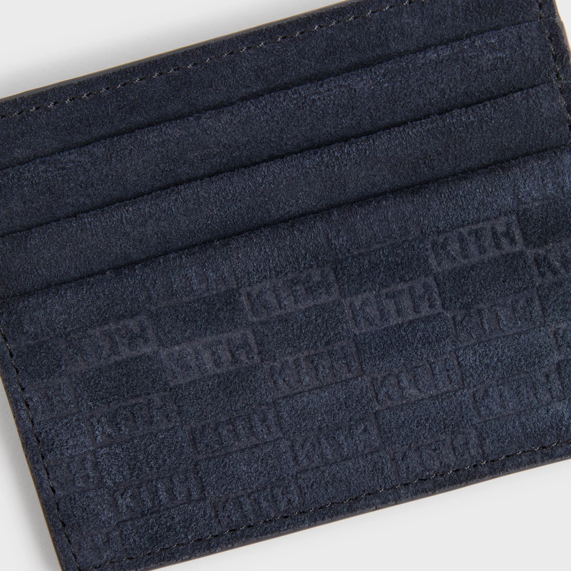 Kith Monogram Suede Card Holder - Ink - Image 4