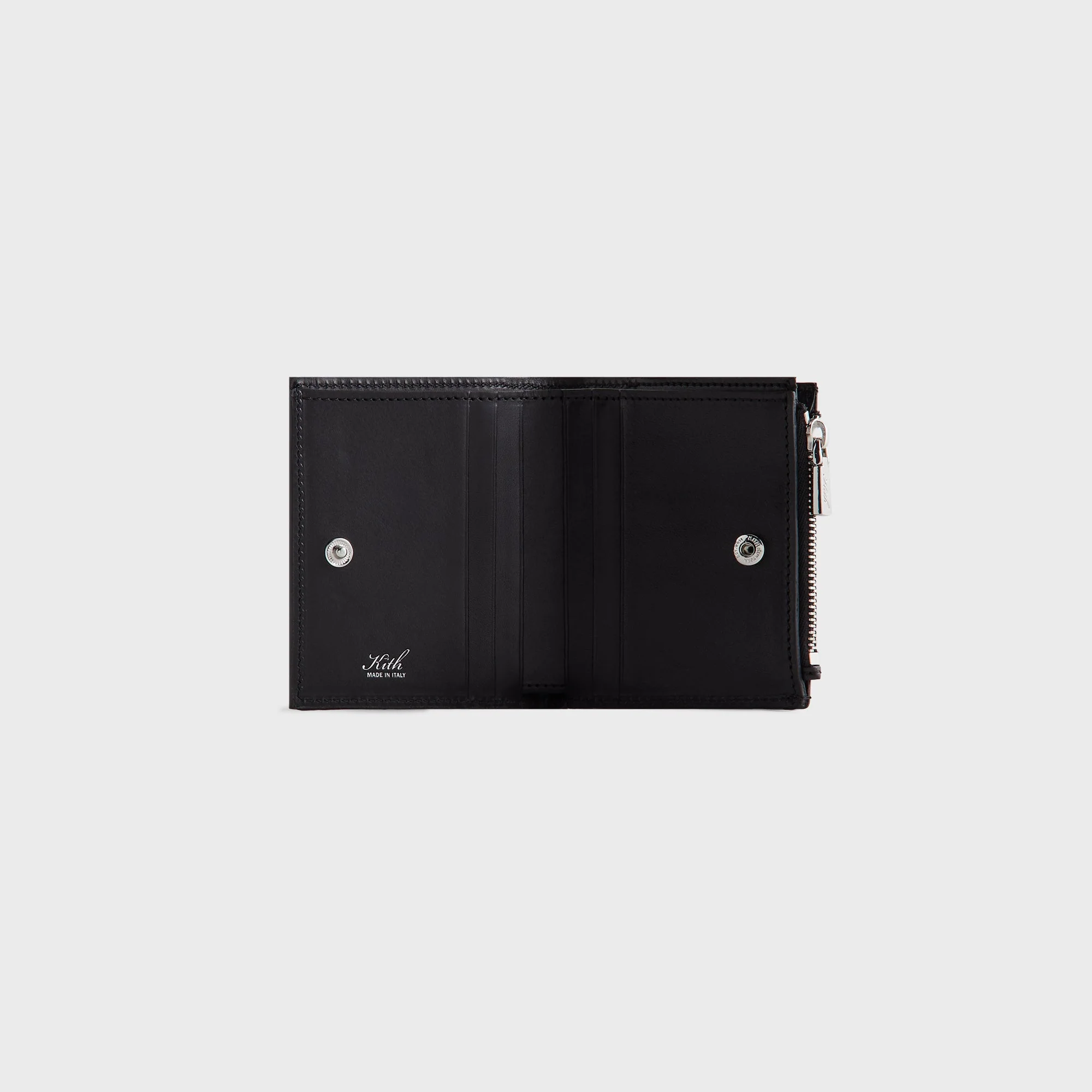 Kith Monogram Leather Snap Wallet - Black - Image 3