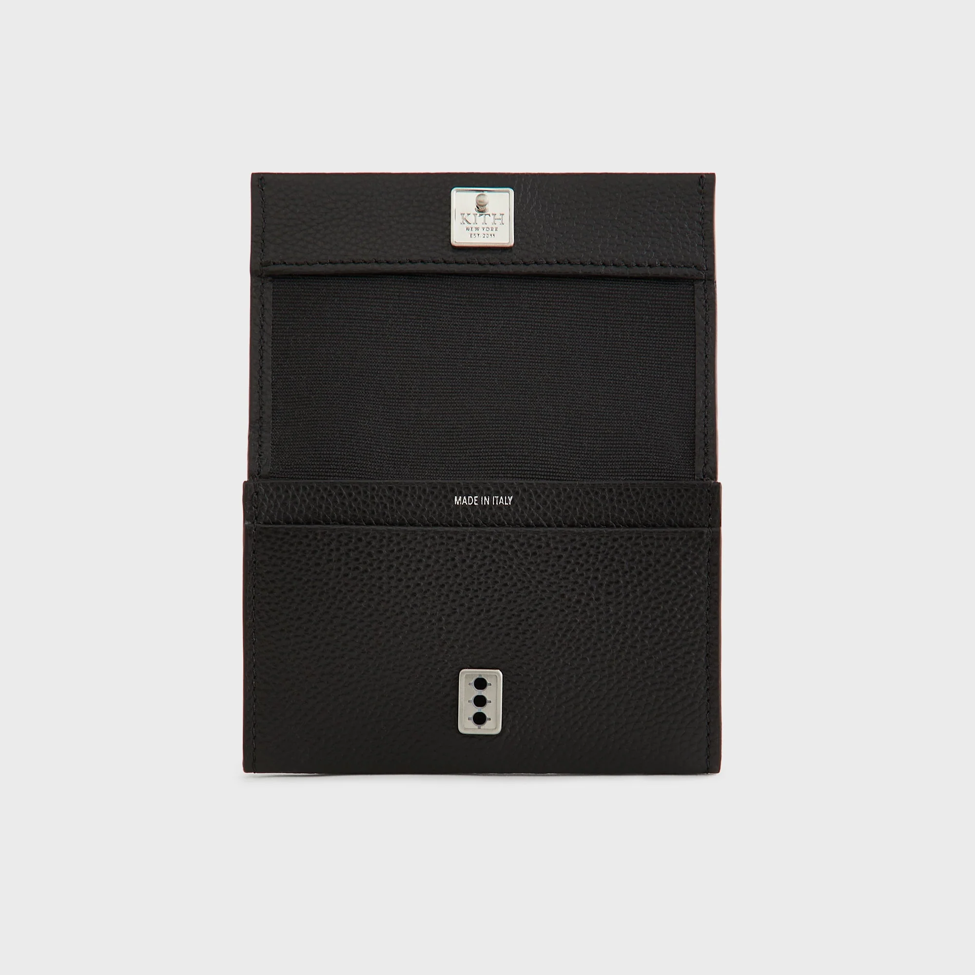 Kith Tumbled Leather Card Holder - Black - Image 4
