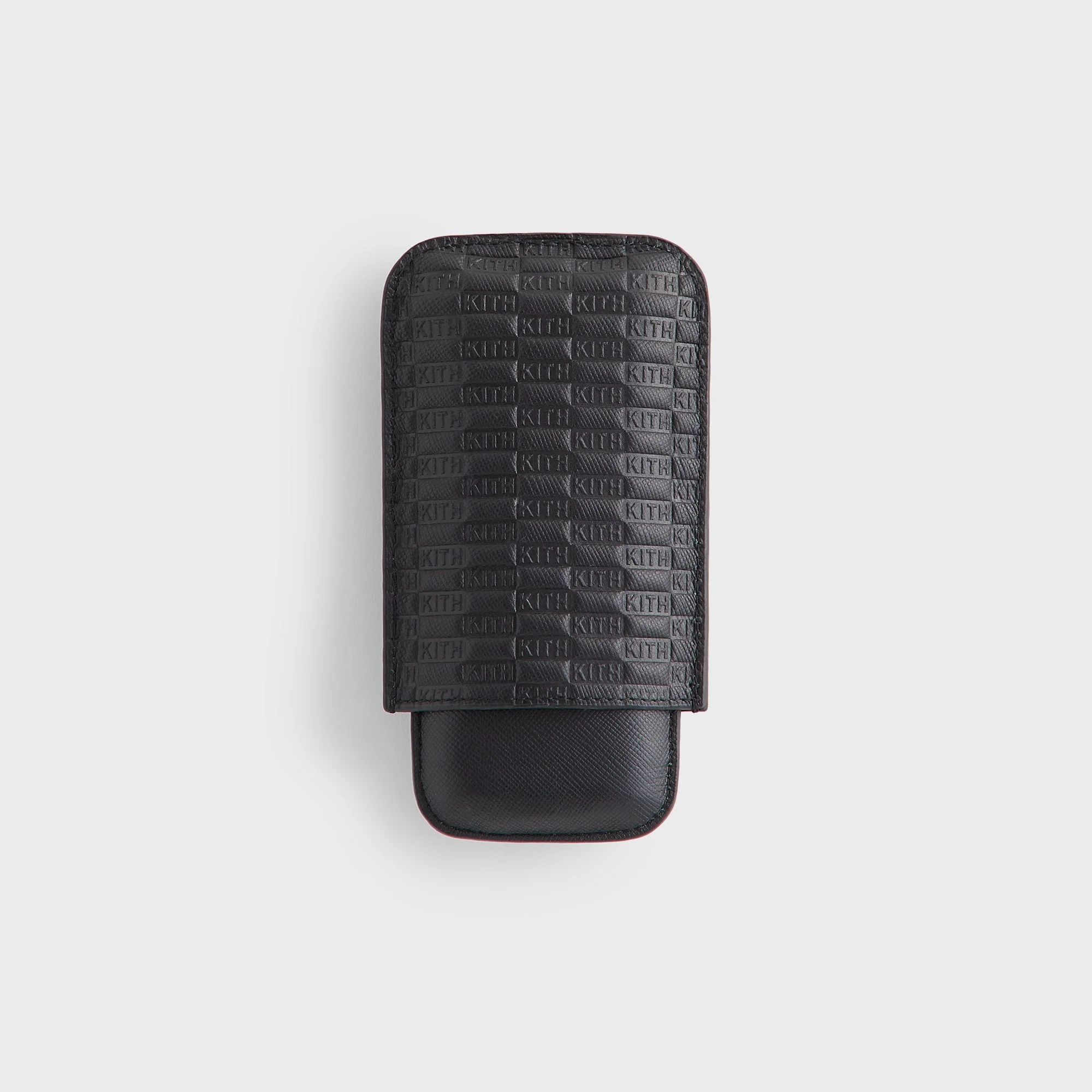 Kith Monogram Saffiano Leather Cigar Case - Black - Image 2