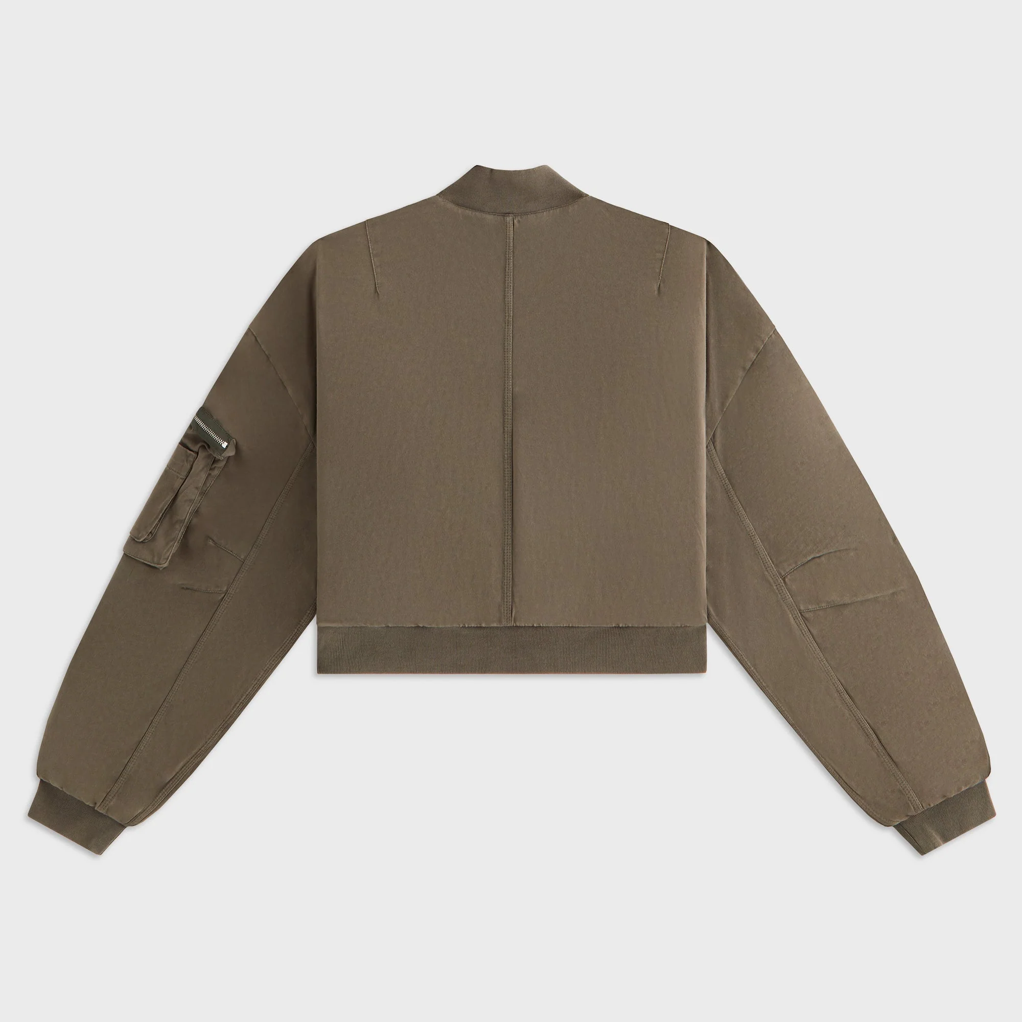 Kith Women Loren Sueded Cropped Bomber Jacket - Canopy - Image 3