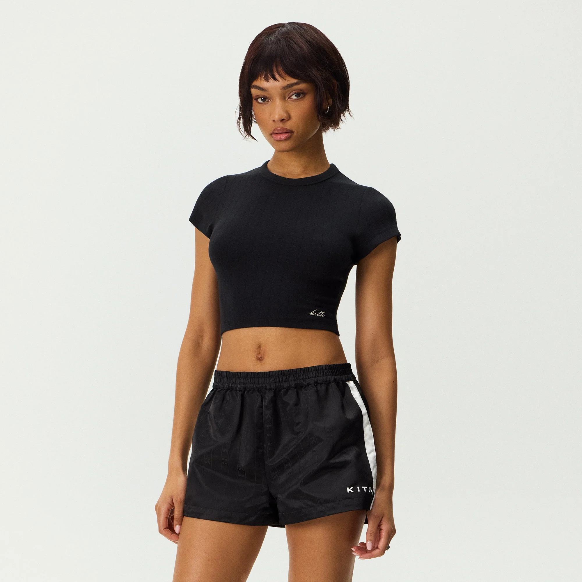 Kith Women Corvin Cap Sleeve Tee - Black - Image 2