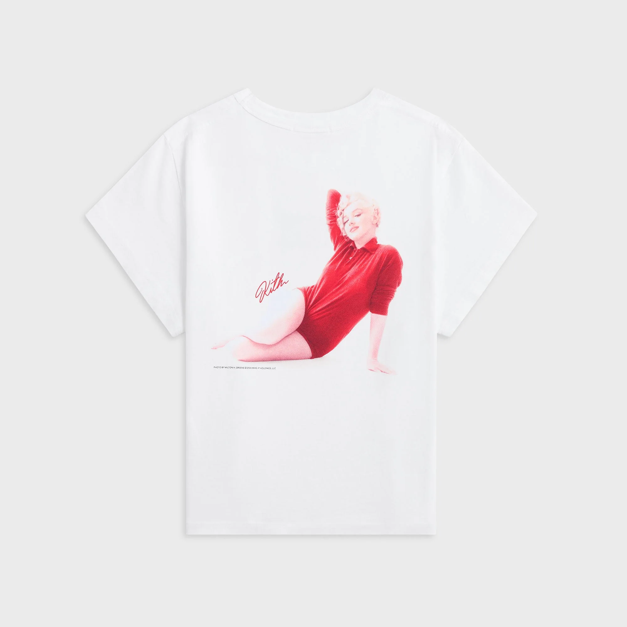 Kith Women for Marilyn Monroe Kiss Mulberry Vintage Tee - White - Image 2