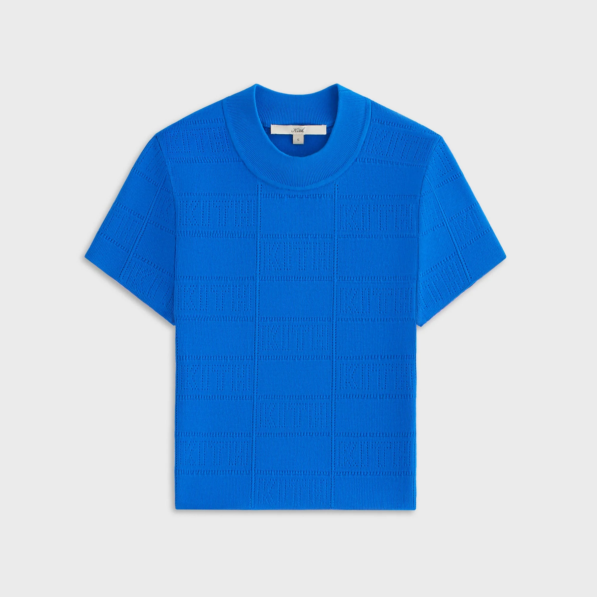 Kith Women Arys Monogram Pointelle Tee - Lake