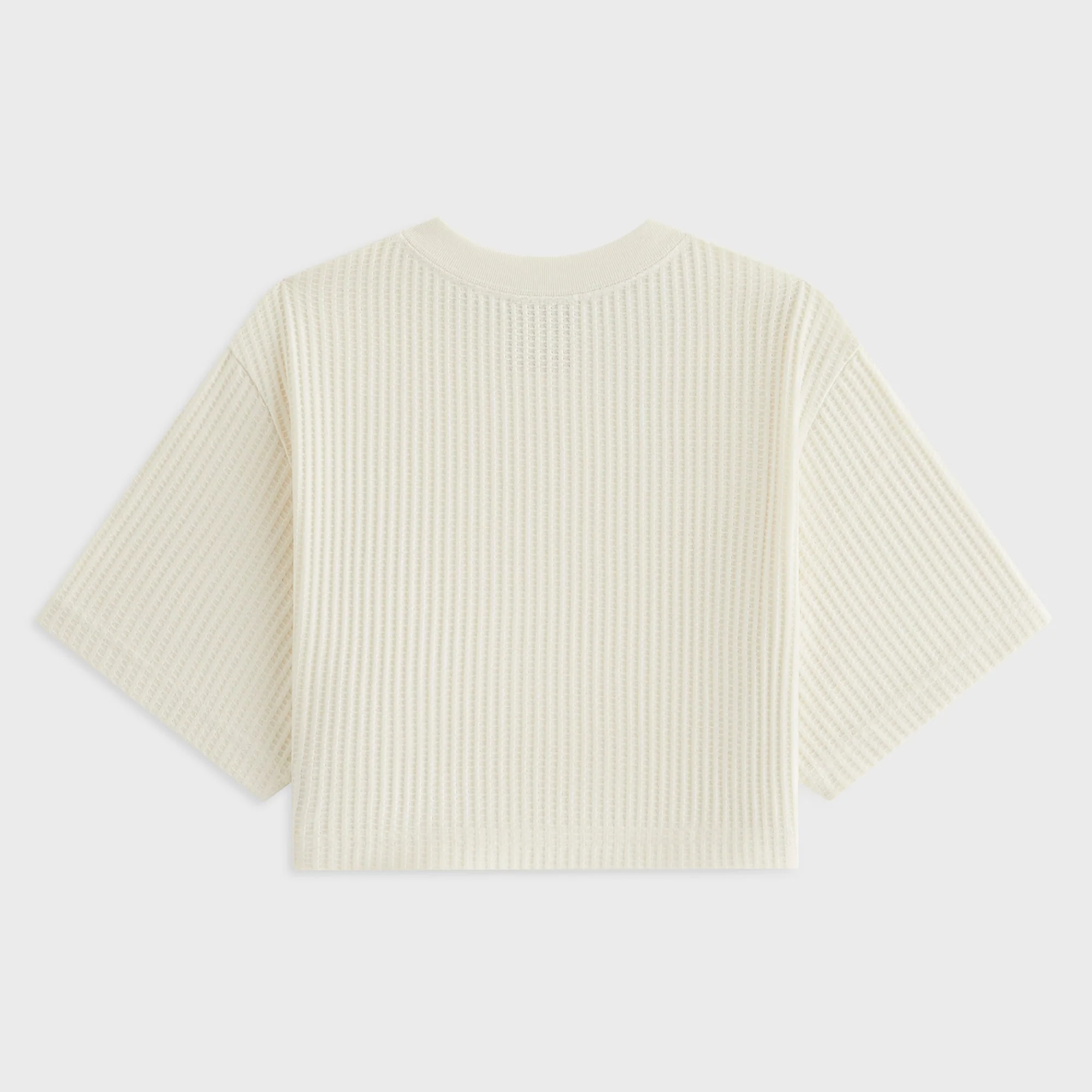 Kith Women Fei Waffle Cropped Tee - Sandrift - Image 3