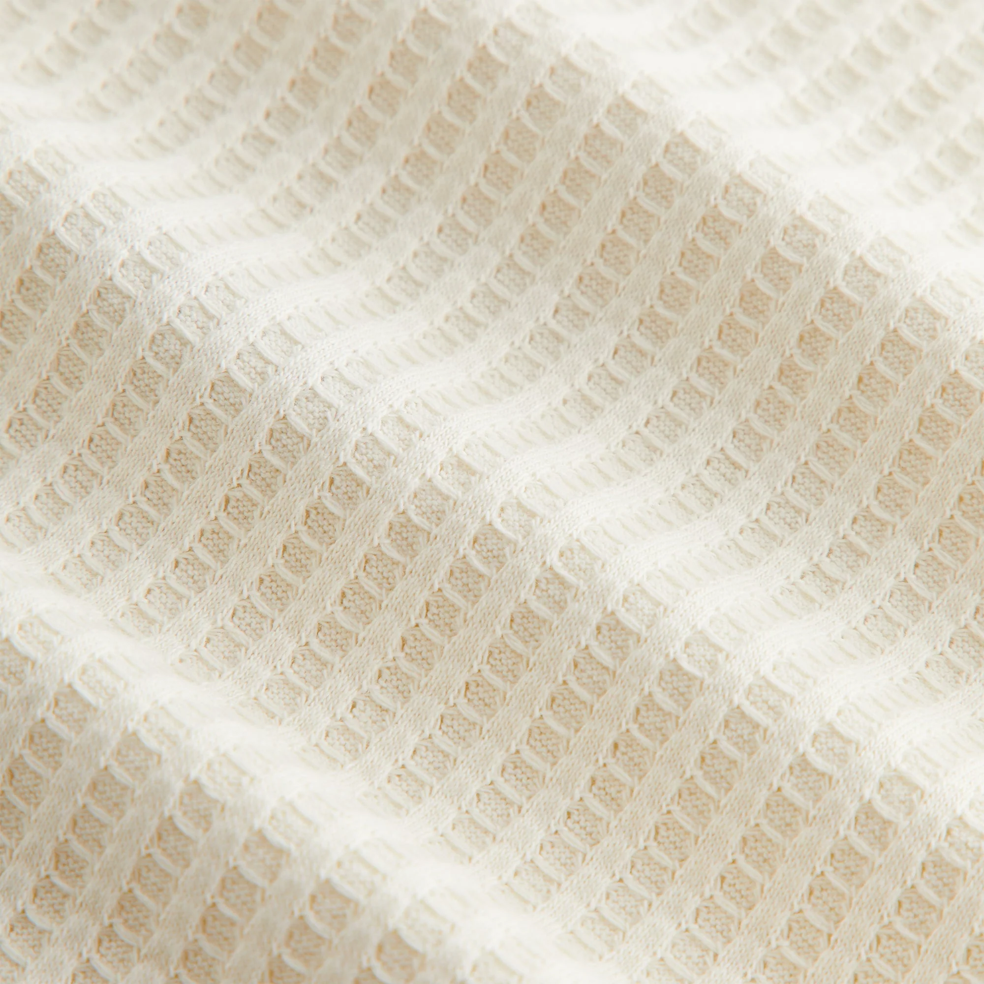 Kith Women Fei Waffle Cropped Tee - Sandrift - Image 5