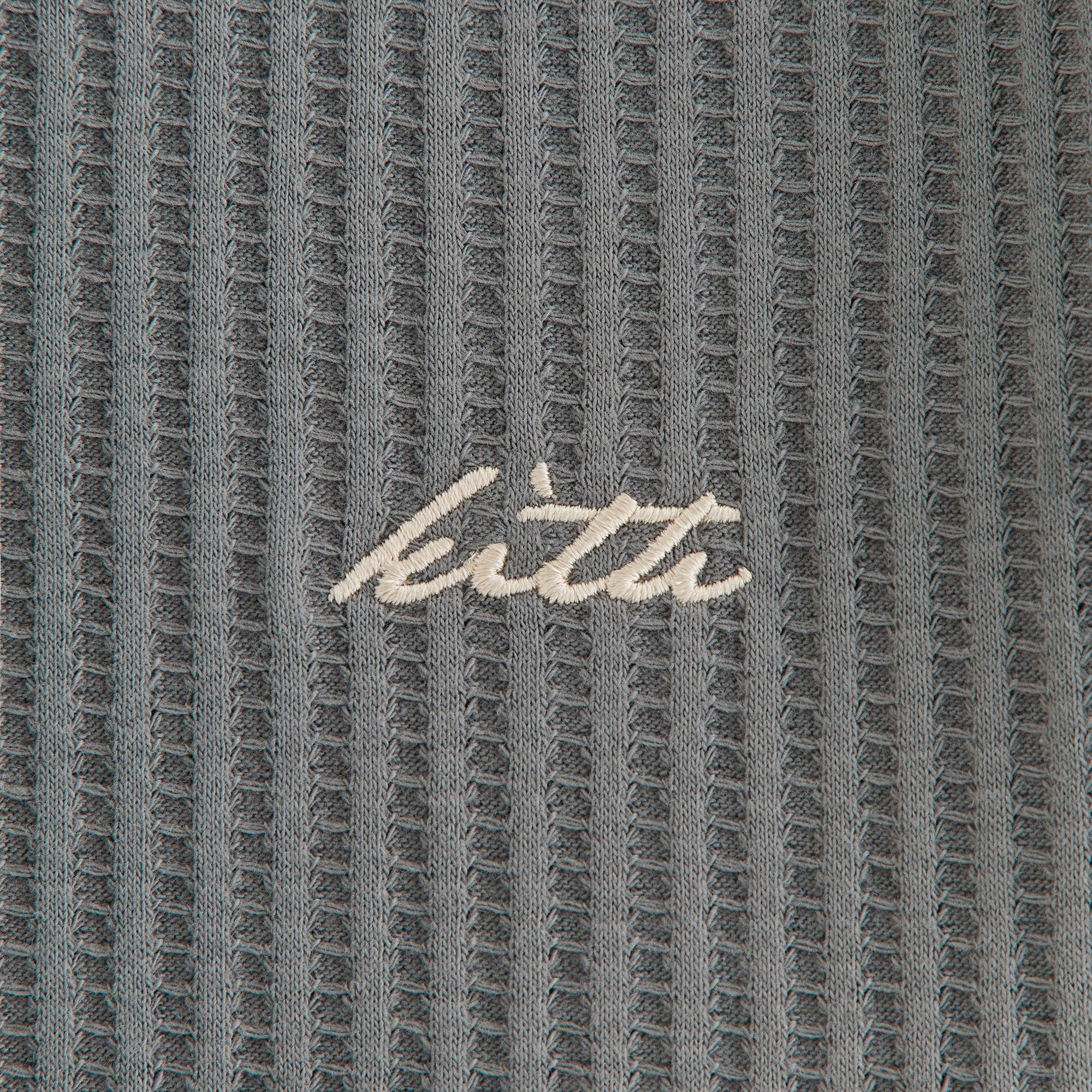 Kith Women Fei Waffle Cropped Tee - Island - Image 4