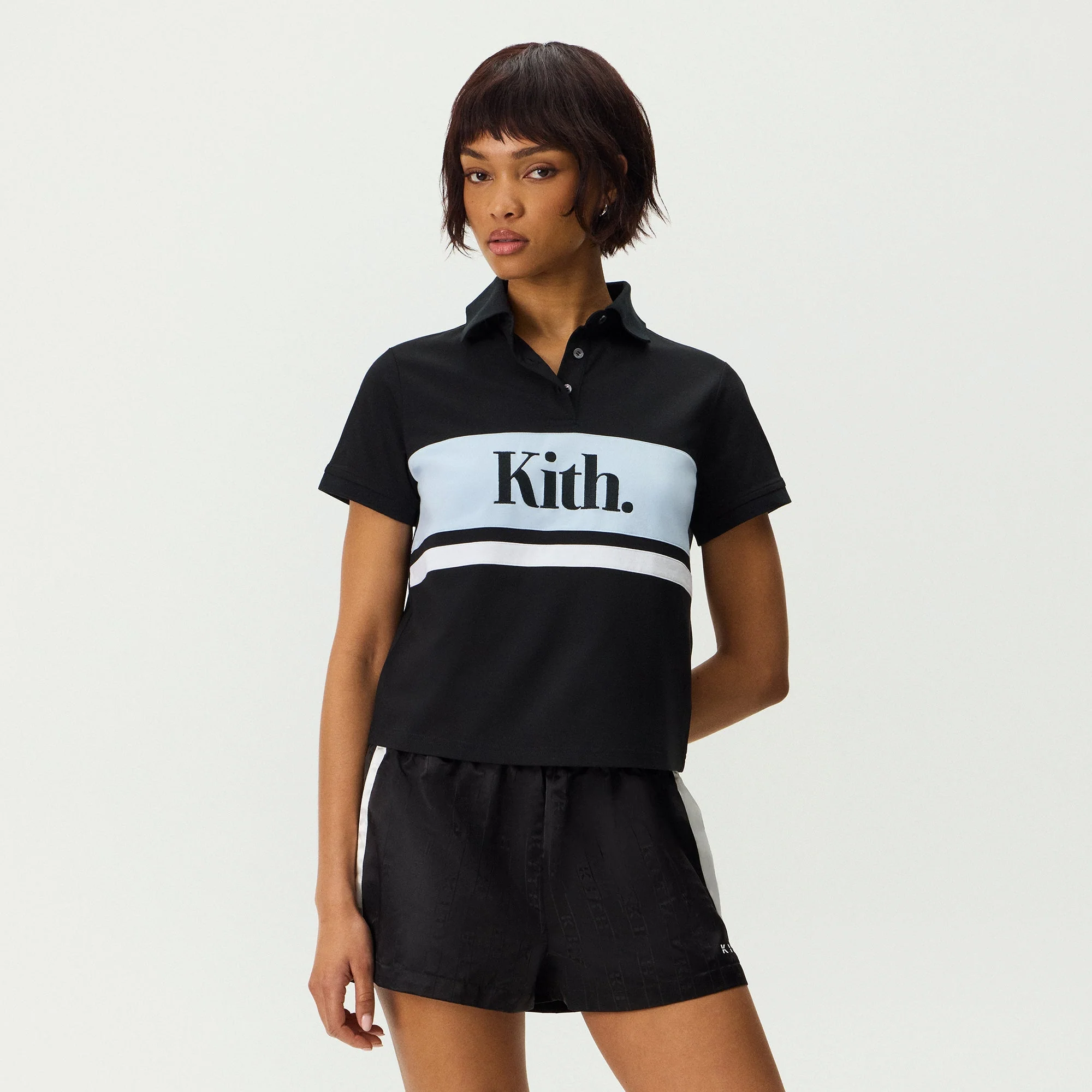 Kith Women Breda Paneled Polo - Black - Image 2