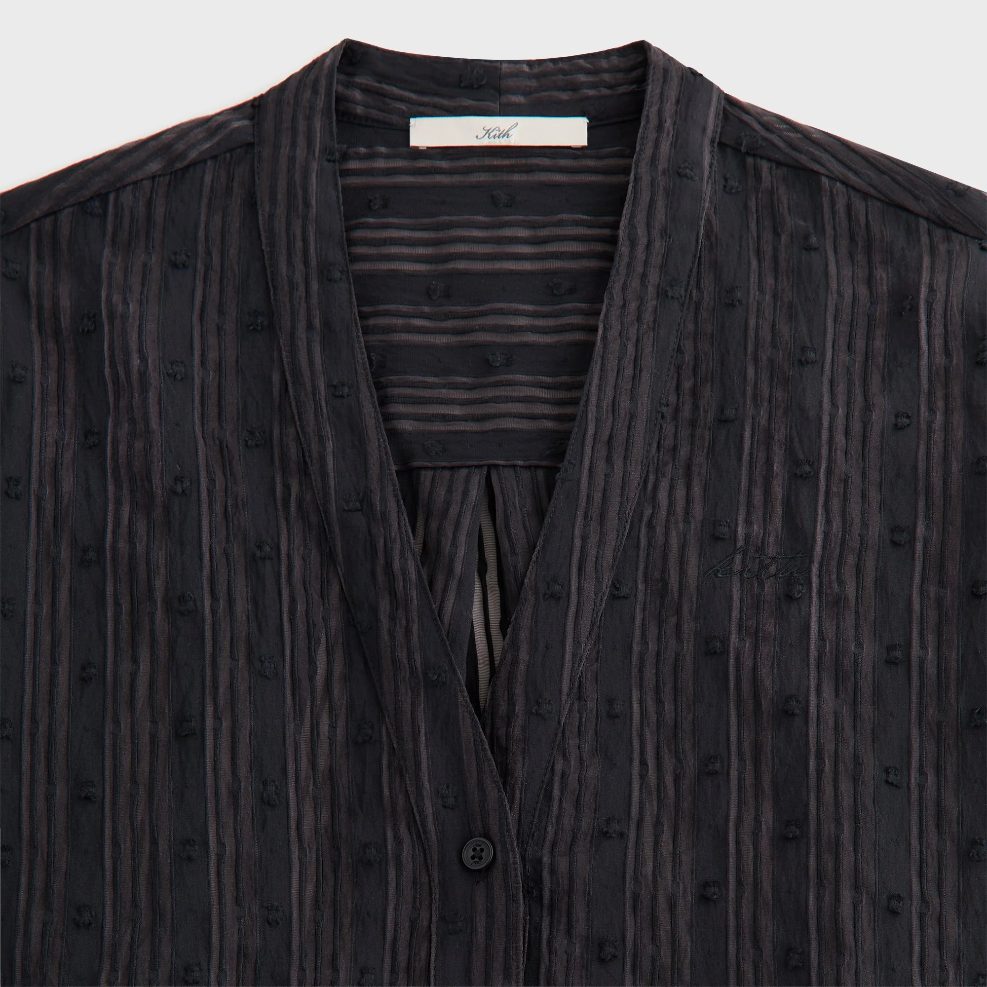 Kith Women Carmyn Sheer Cardigan Shirt - Black - Image 4