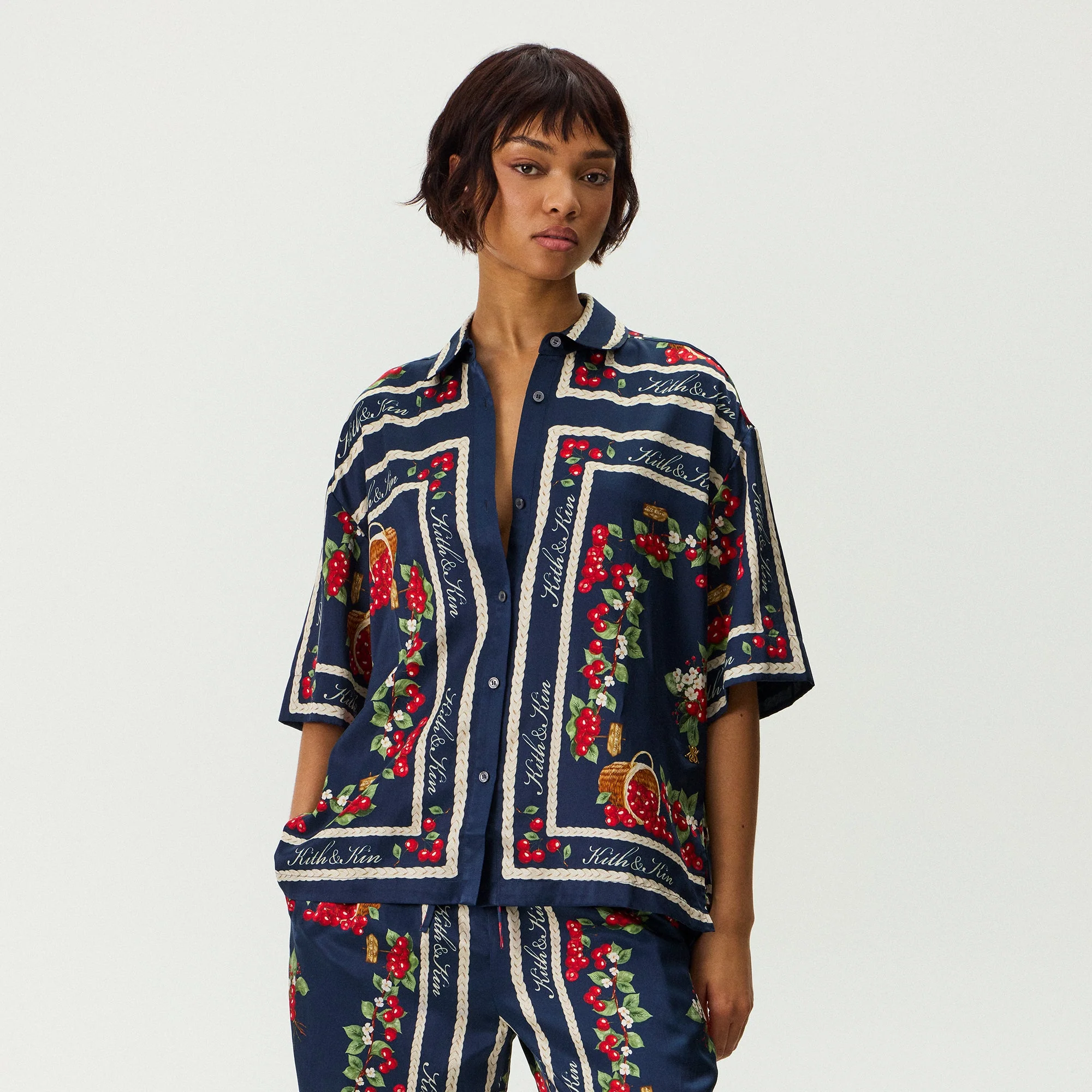 Kith Women Mari Cherry Shirt - Nocturnal - Image 4
