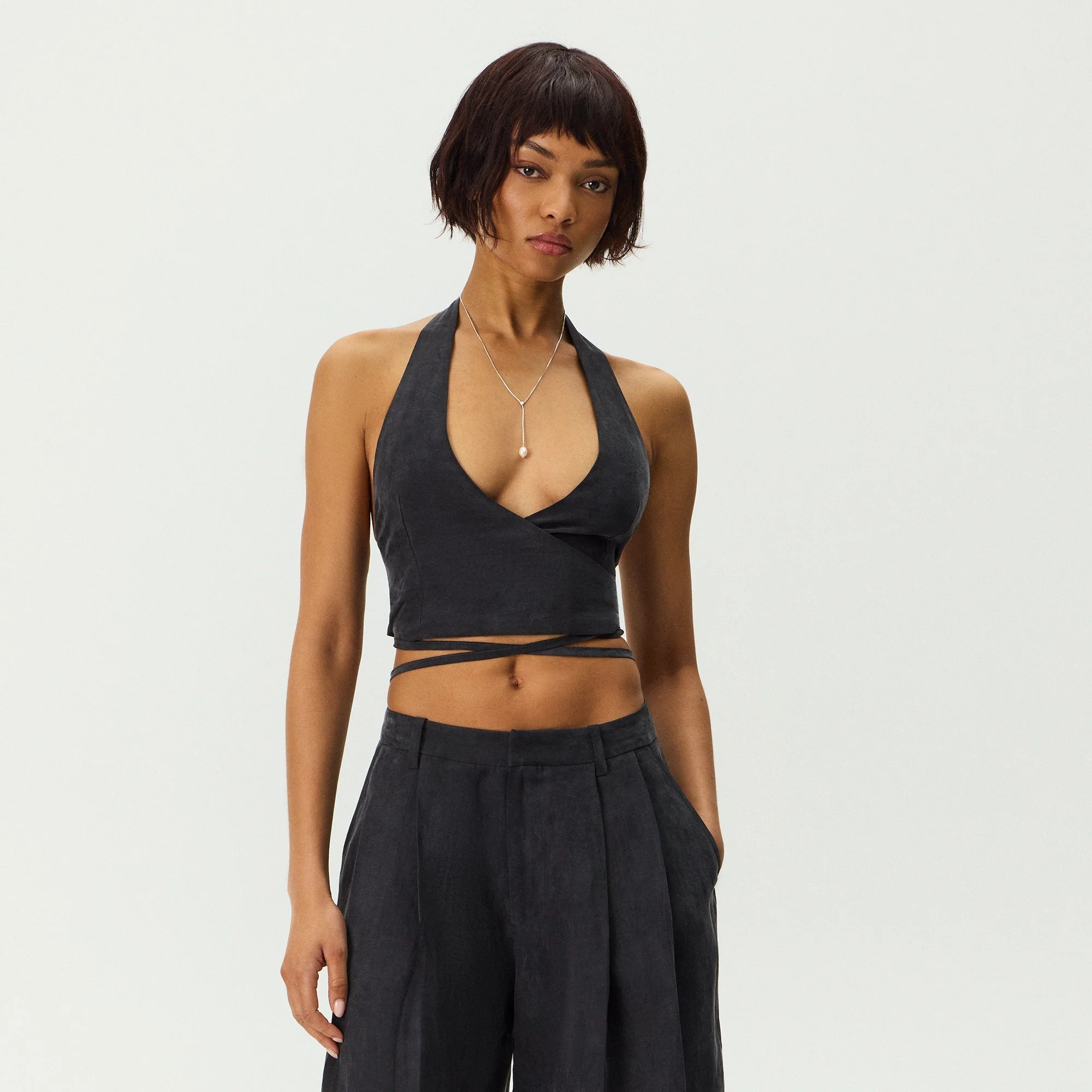 Kith Women Shir Wrap Vest - Black - Image 2
