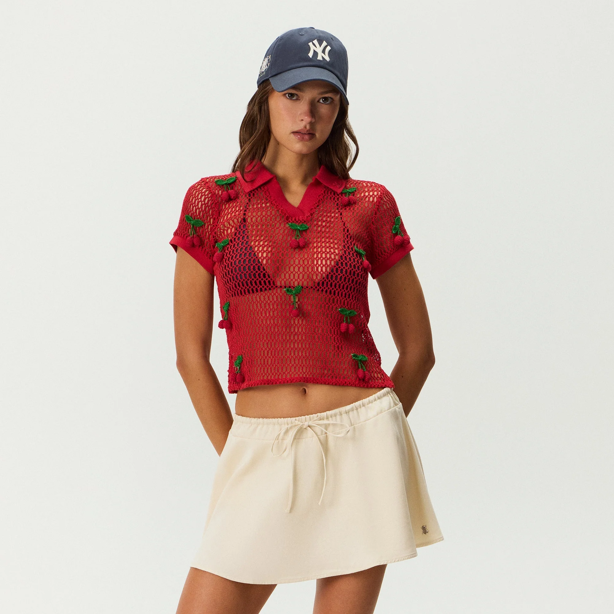 Kith Women Hedi Cherry Sweater Polo - Fury - Image 2