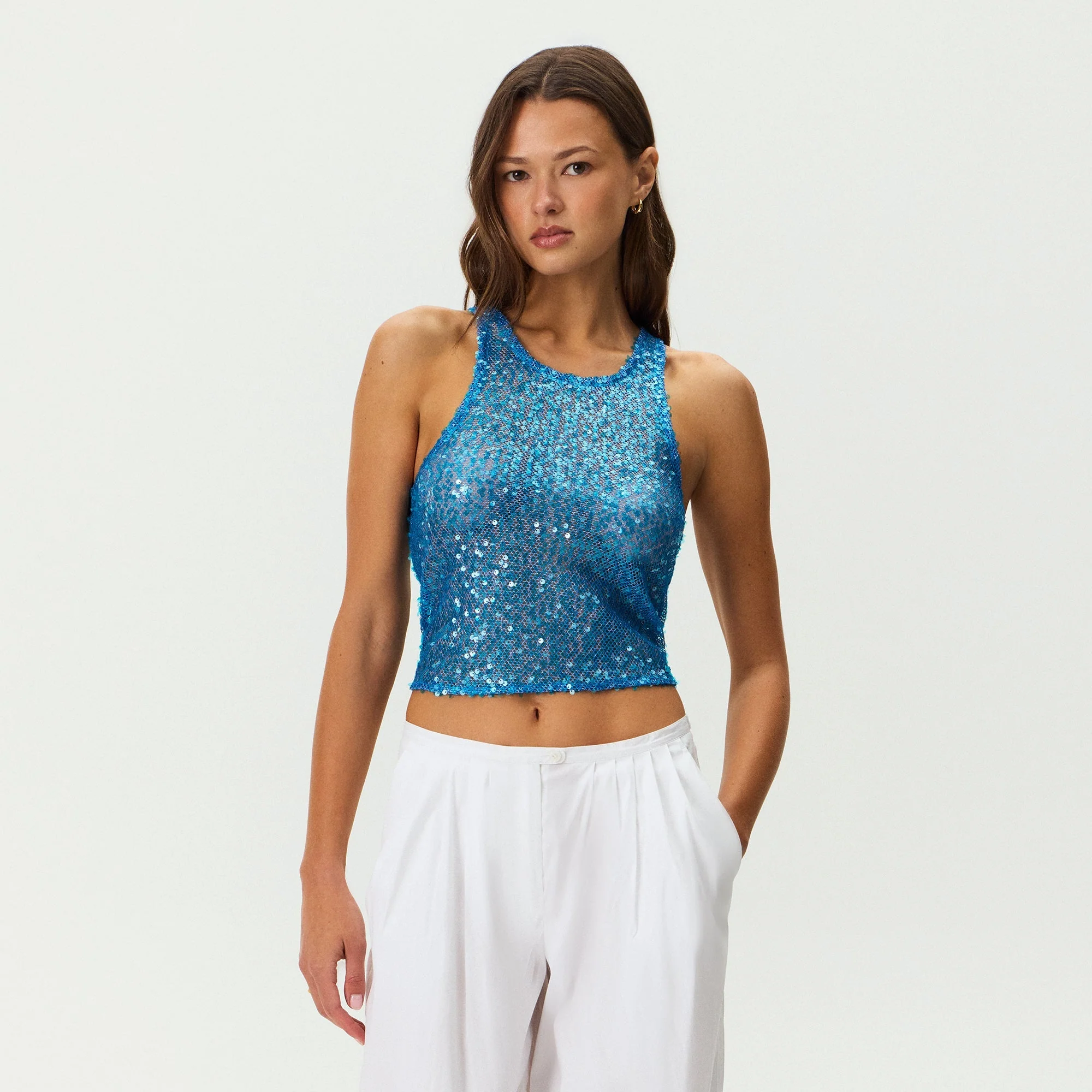 Kith Women Peyton Paillette Mesh Tank - Azula - Image 2