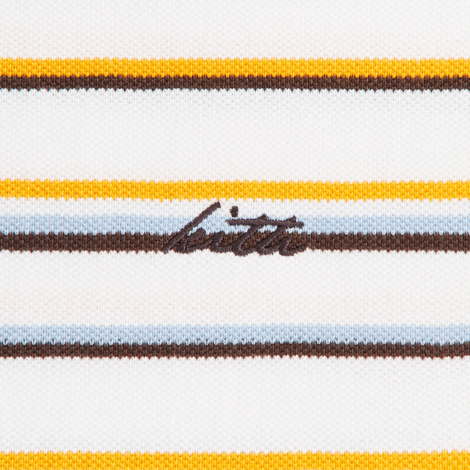 Kith Women Sadie Stripe Pique Polo - White - Image 4