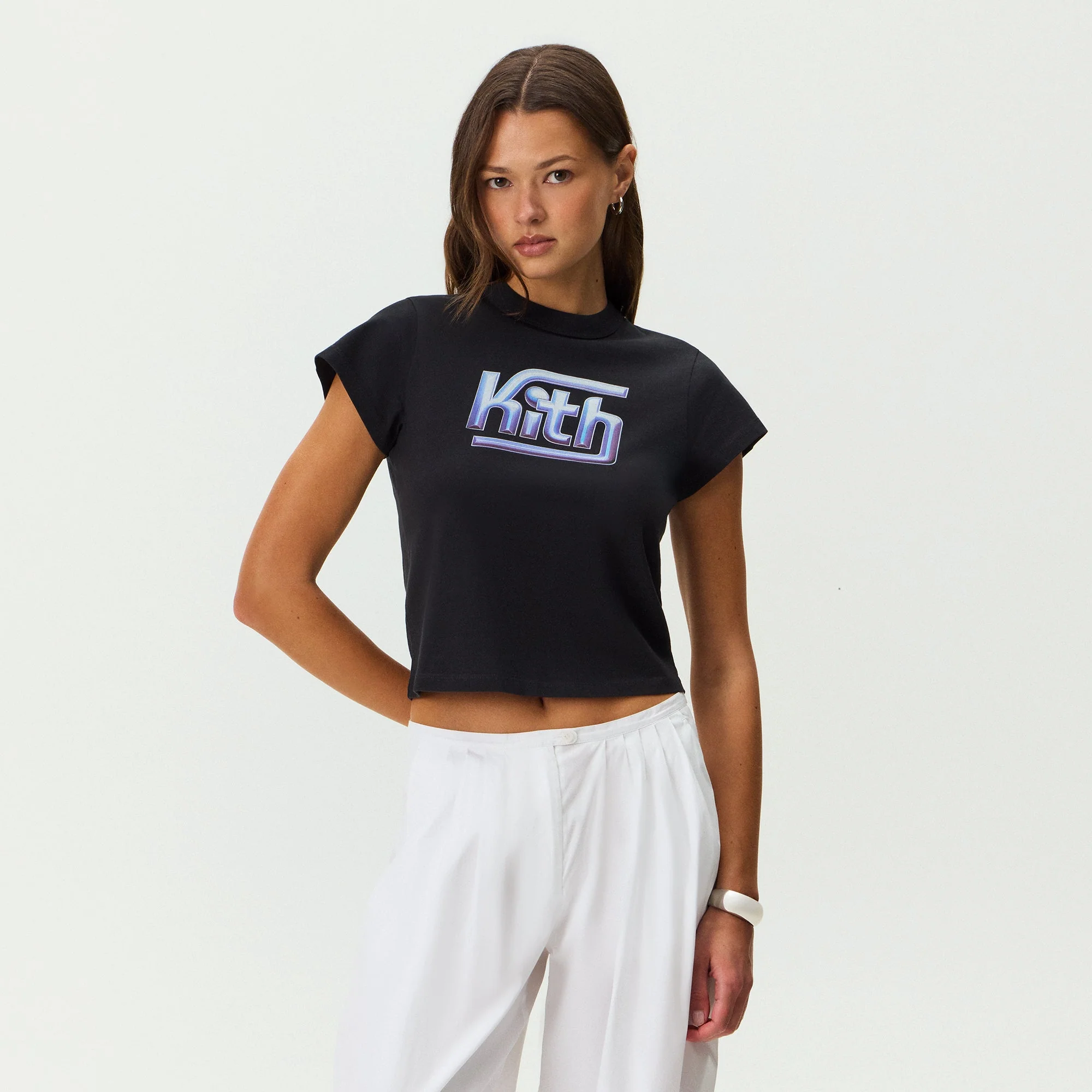 Kith Women Mulberry Vintage Platinize Tee - Black - Image 2
