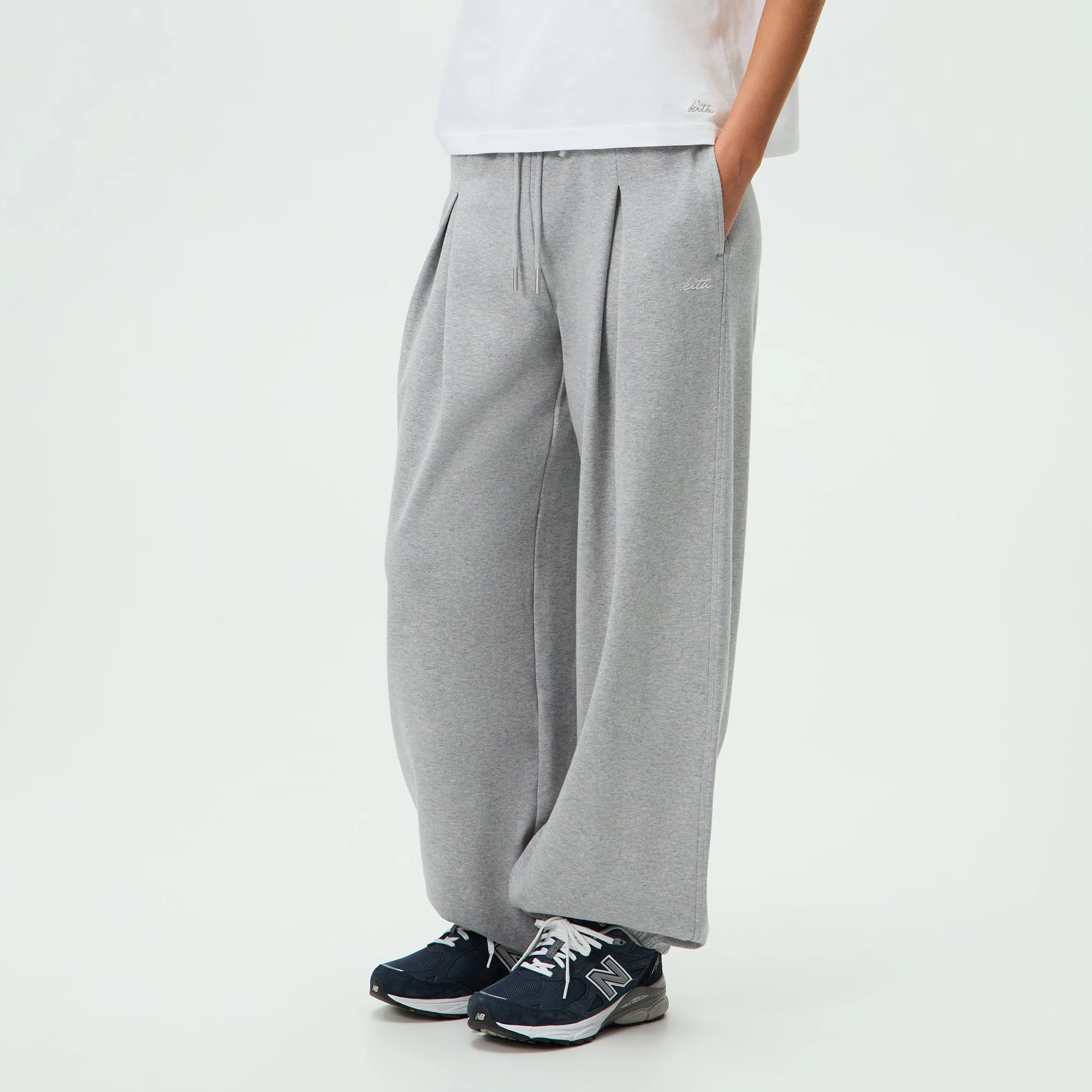 Kith Women Ivana Interlock Track Pant - Cool Heather Grey - Image 2
