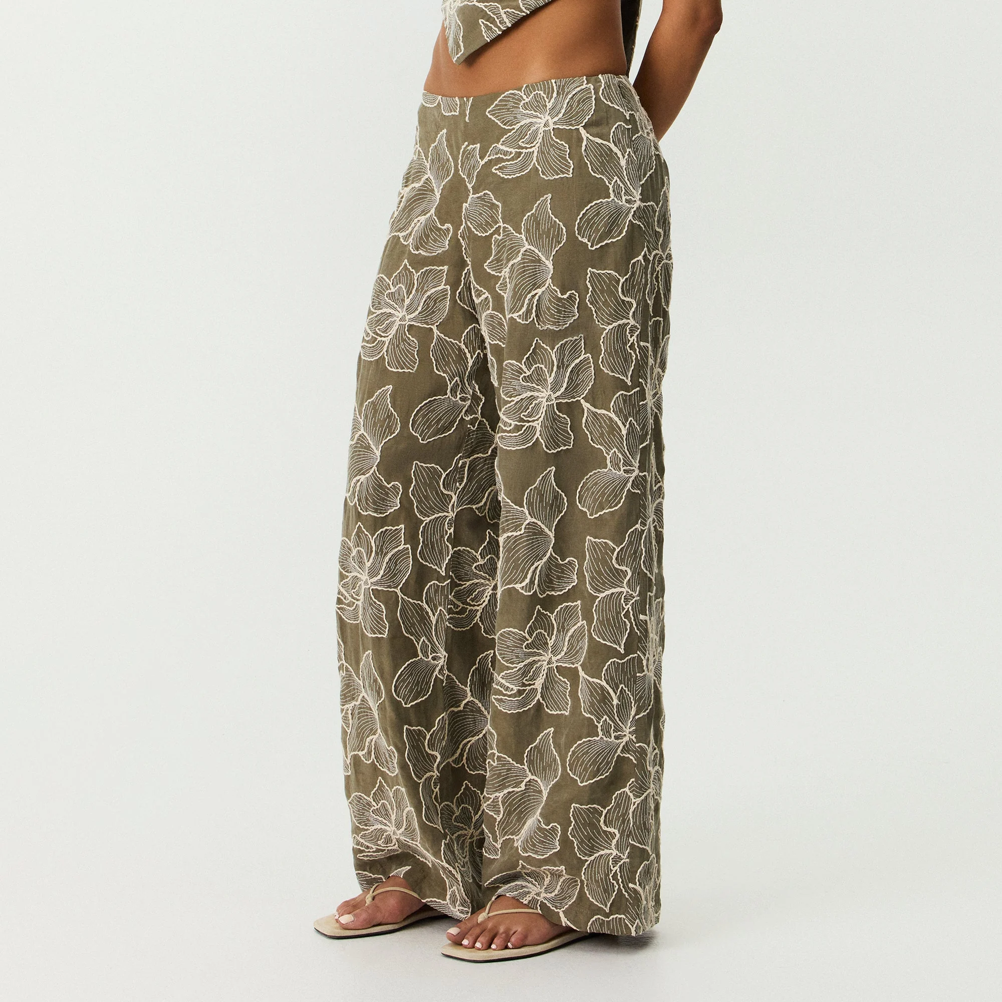 Kith Women Petra II Embroidered Pant - Dome - Image 2