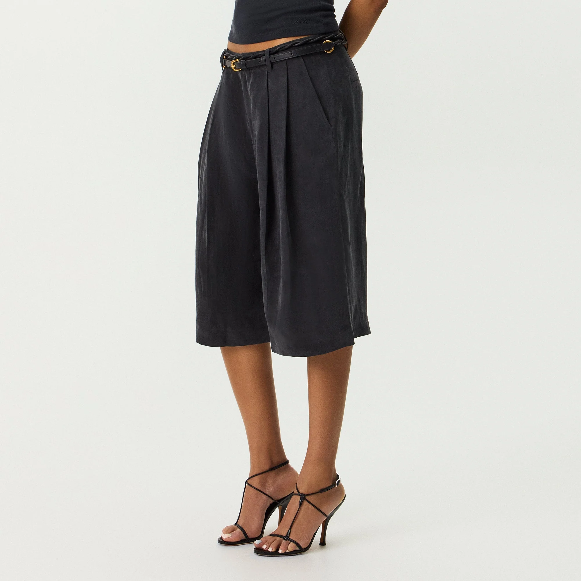 Kith Women Adair Pleated Short - Black - Image 2