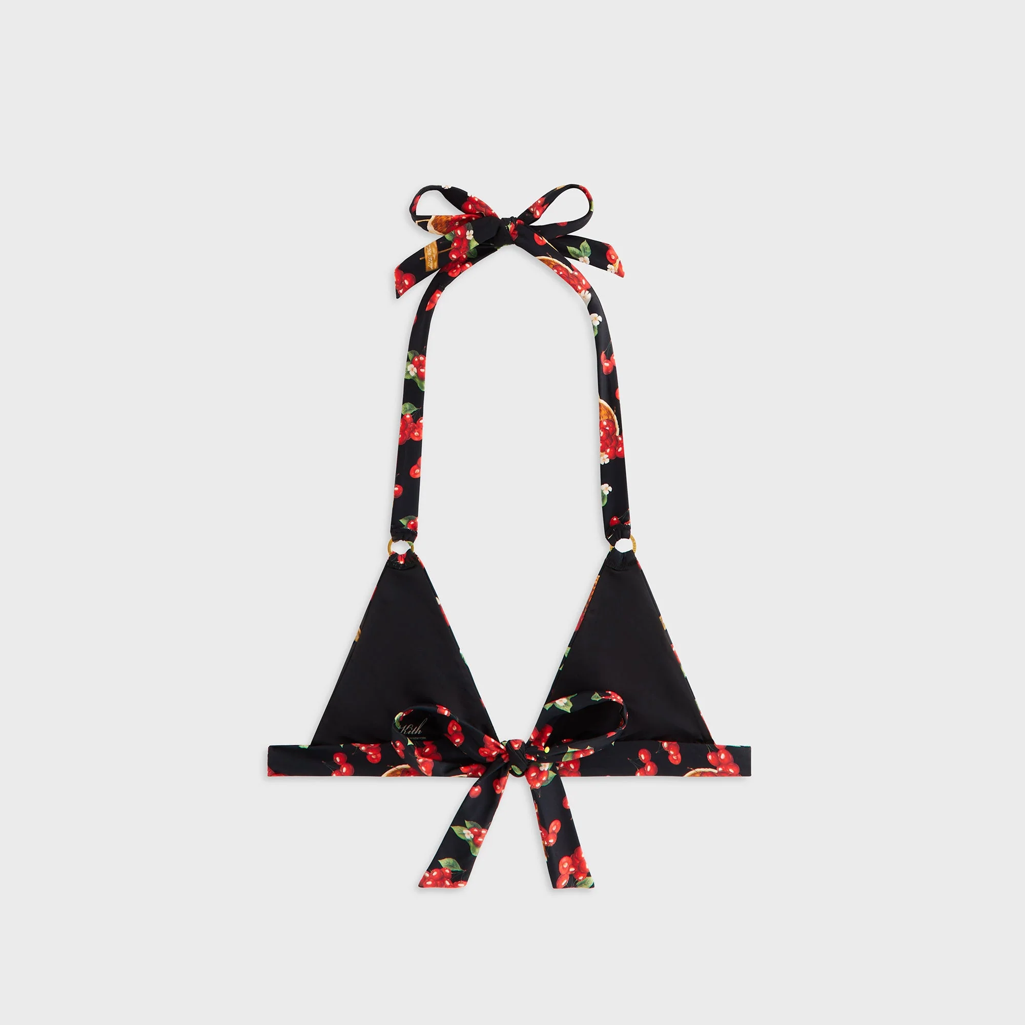 Kith Women Kenna Cherry Tie Top - Black - Image 3