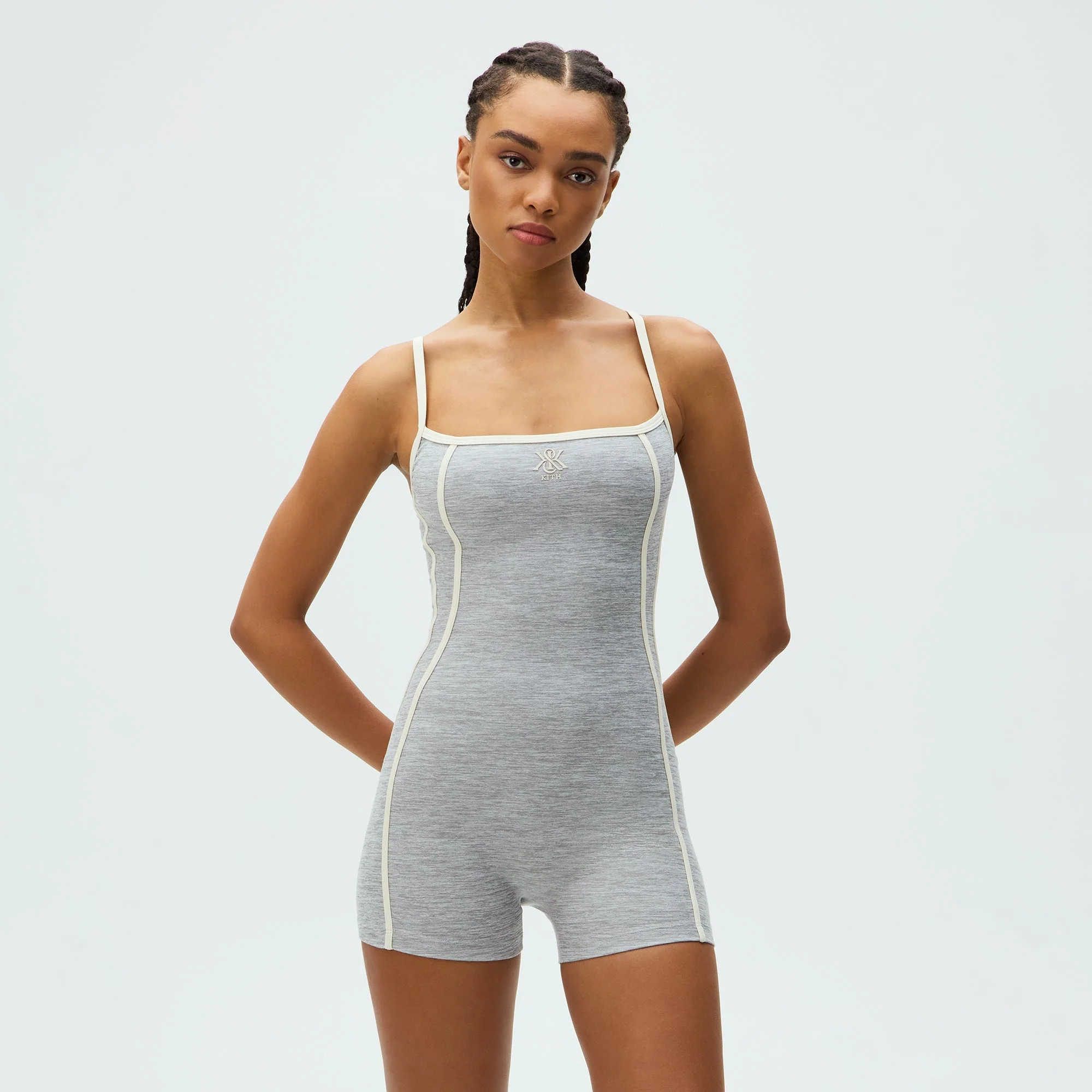 Kith Women Remi Active Romper - Cool Heather Grey - Image 2