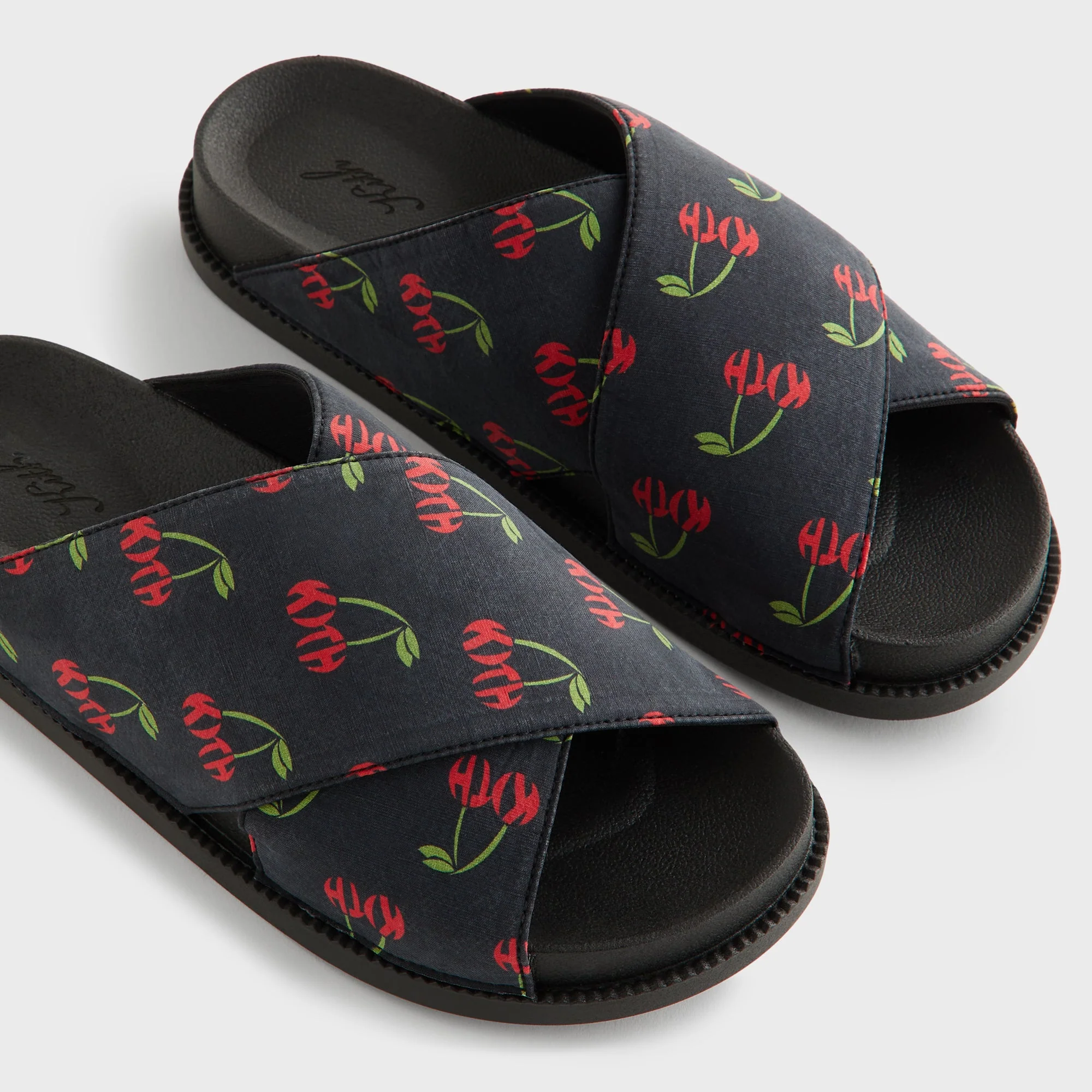 Kith Women Cherry Criss Cross Slides - Black - Image 2