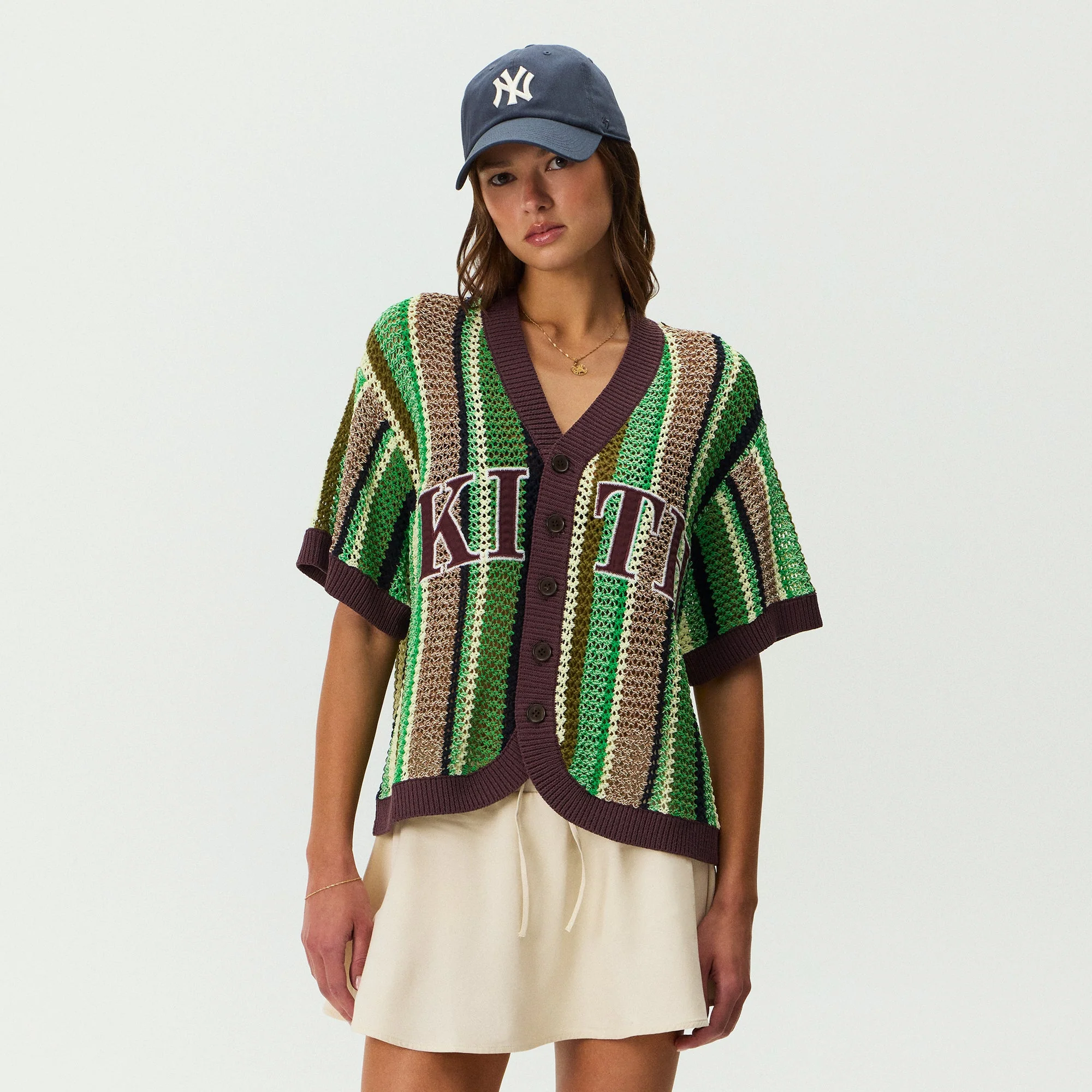 Kith Women Robyn Crochet Baseball Jersey - Legacy - Image 3