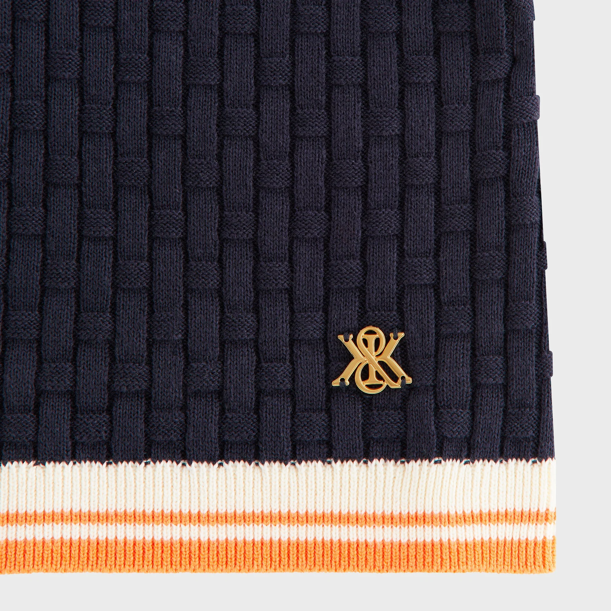 Kith Women Taylen Basketweave Sweater Polo - Ink - Image 5