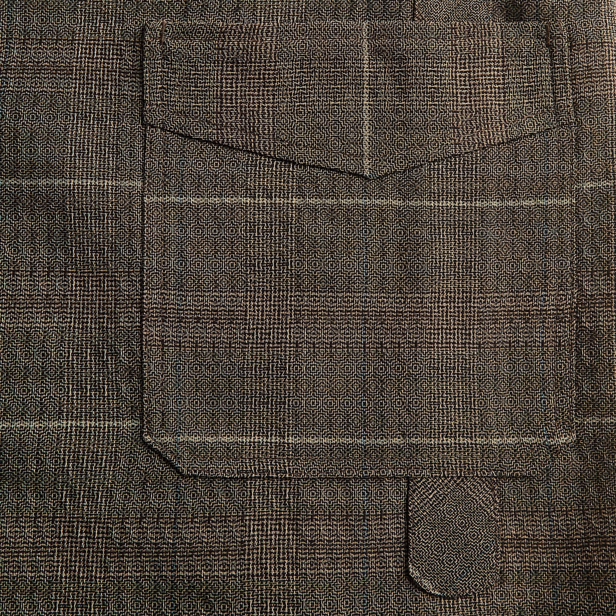Kiko Kostadinov Mosaic Check Kyan Short - Taupe - Image 3