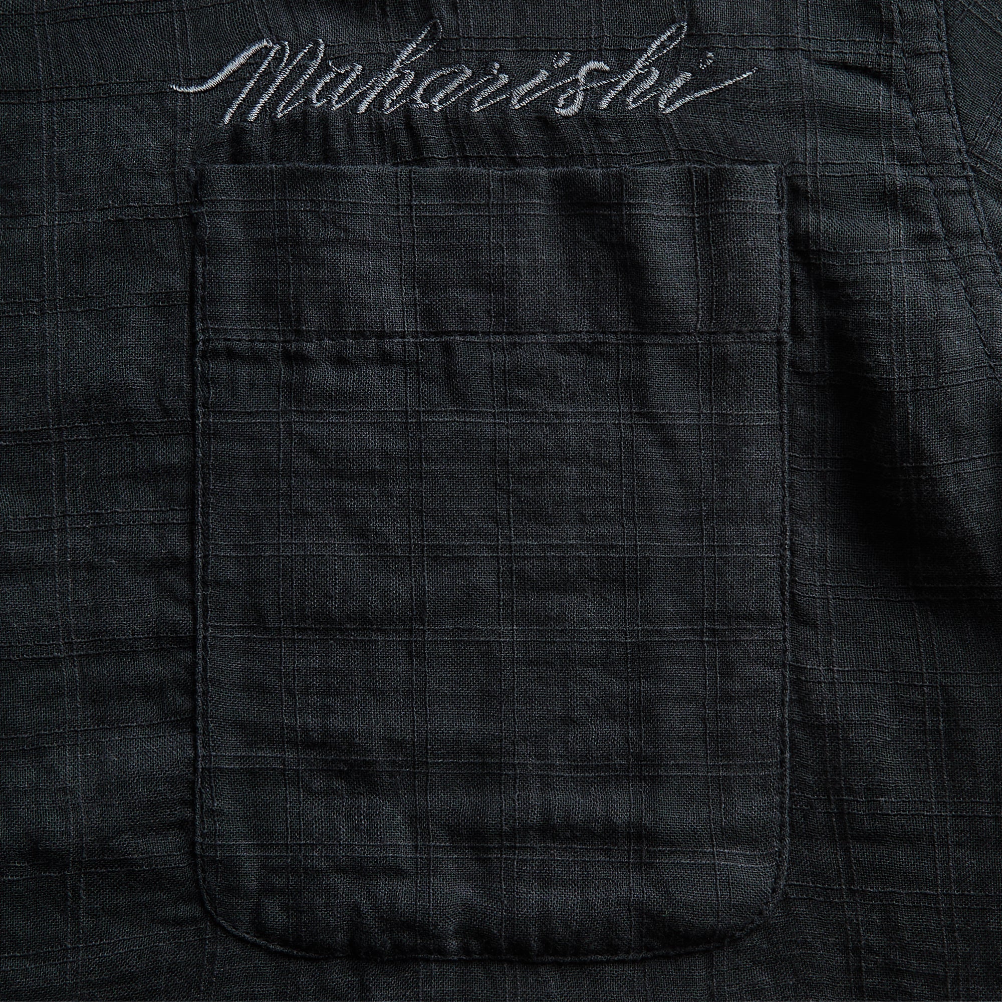 Maharishi 7316 Light Double Voile Cuban Shirt - Navy - Image 3