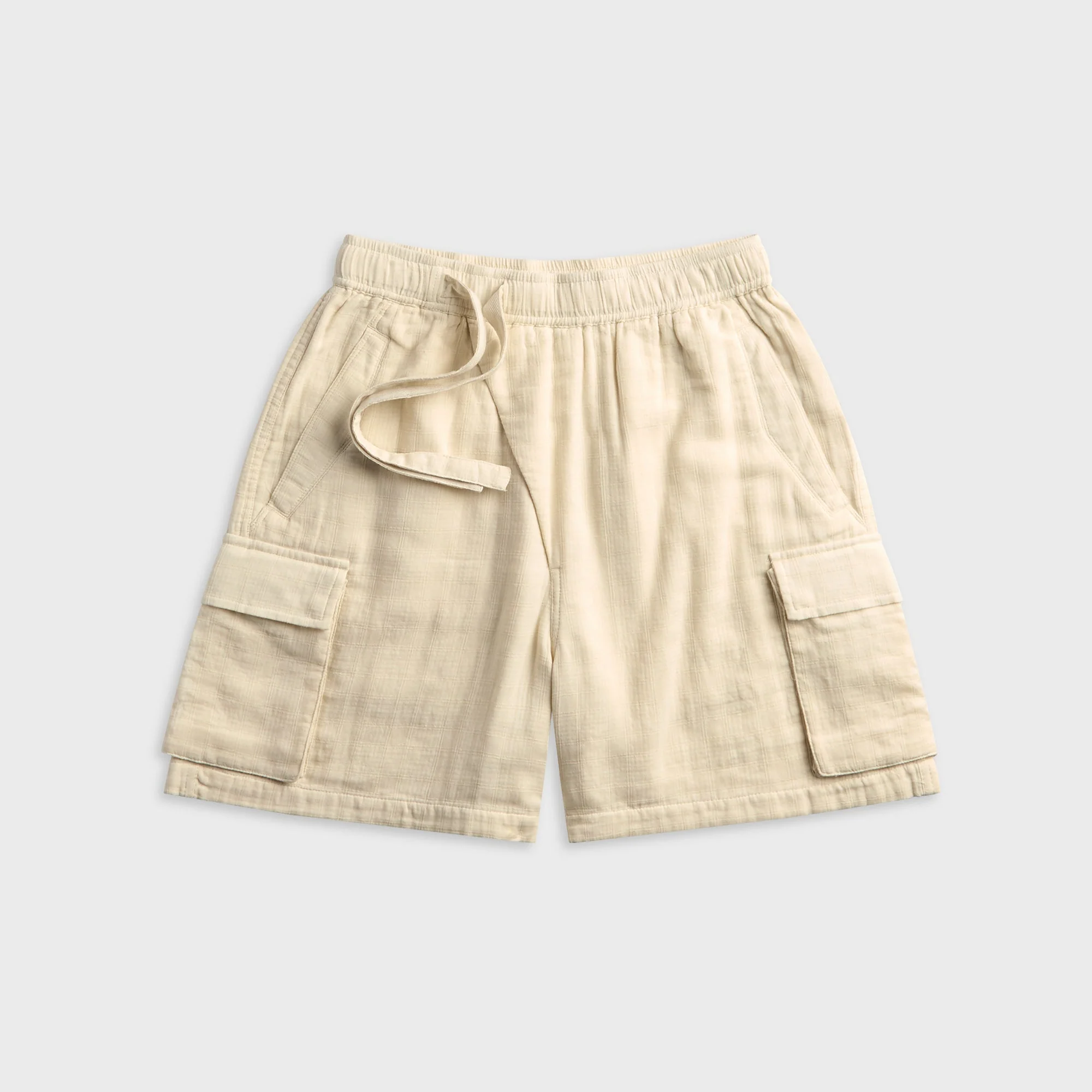 Maharishi 7317 Double Voile Asymmetrical Cargo Short - Ecru