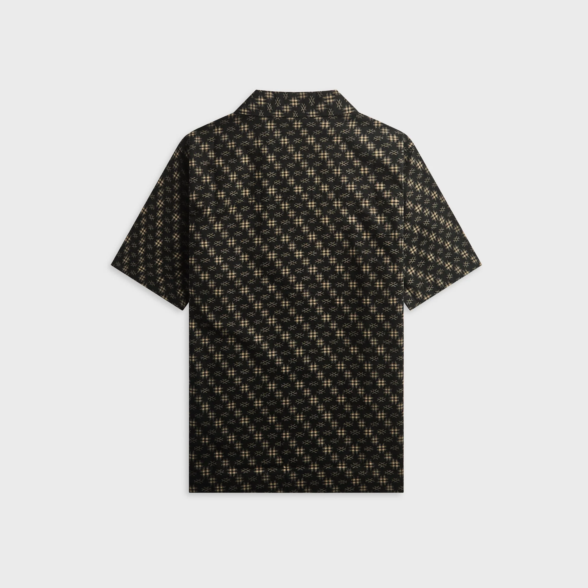 Maharishi 7320 Kasuri Cuban Collar Shirt - Sumi Black - Image 2