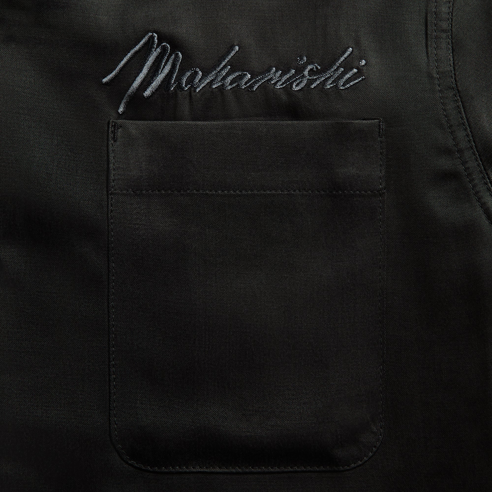 Maharishi 7364 Sakura Dragon Camp Collar Shirt - Black - Image 3