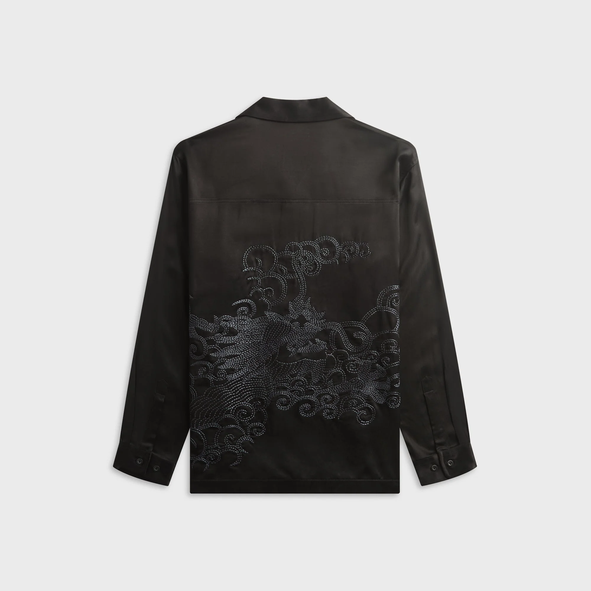 Maharishi 7365 Ascending Dragon Cupro Shirt - Black - Image 2
