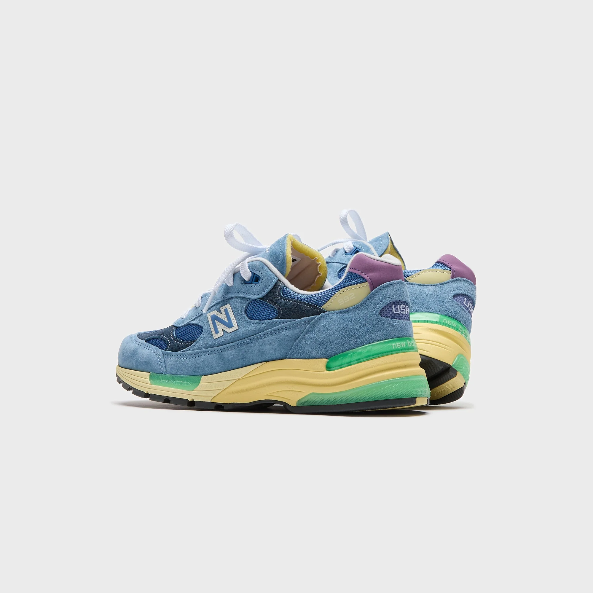 New Balance Made In USA 992 - Sea Stone / Green Apple / Maize - Image 4
